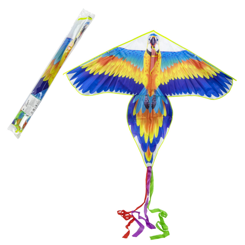 Воздушный змей 1TOY Попугай 115х140 см, леер 30 м