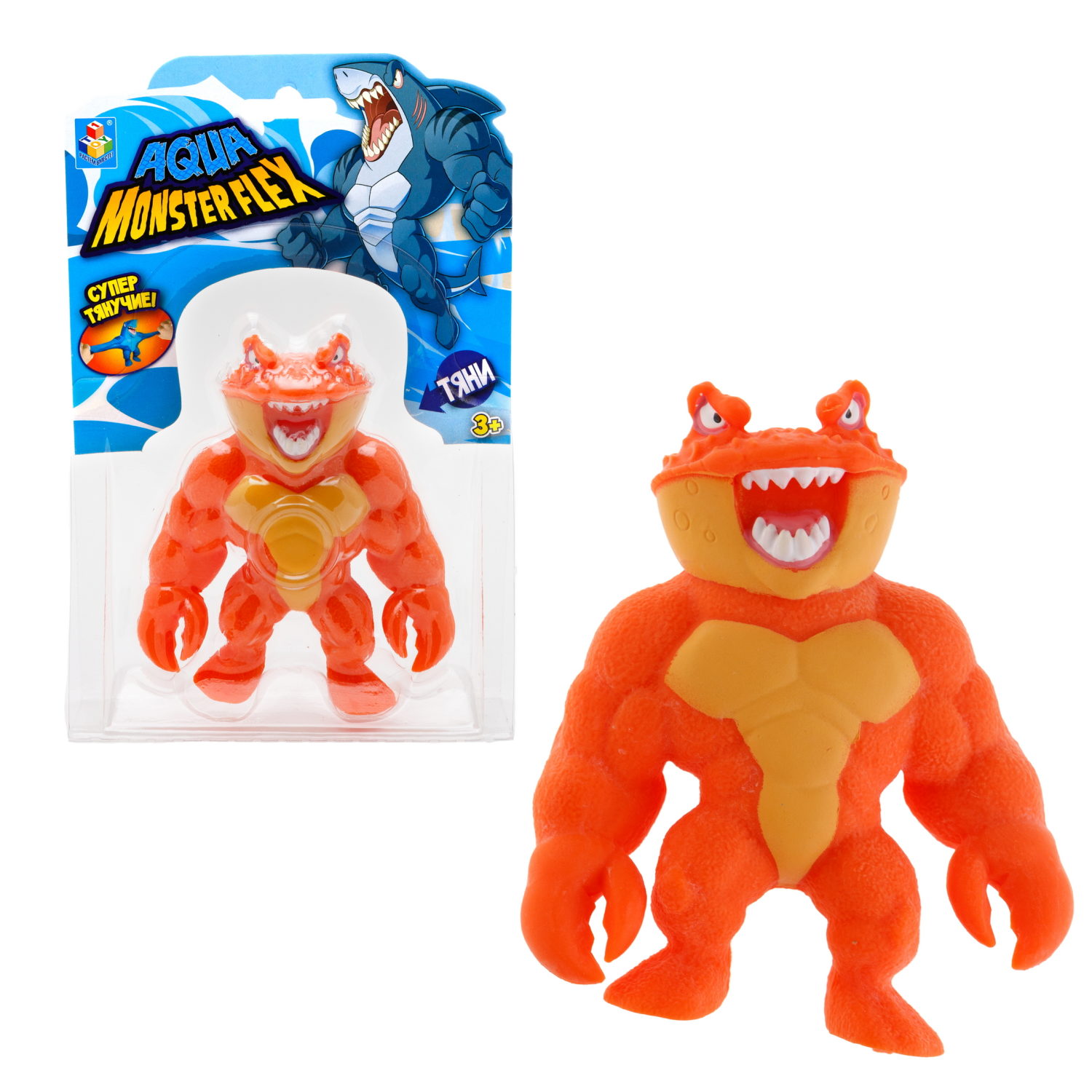 1Toy Игрушка для мальчика, тянучка монстр MONSTER FLEX AQUA, антистресс, 14 видов в ассортименте