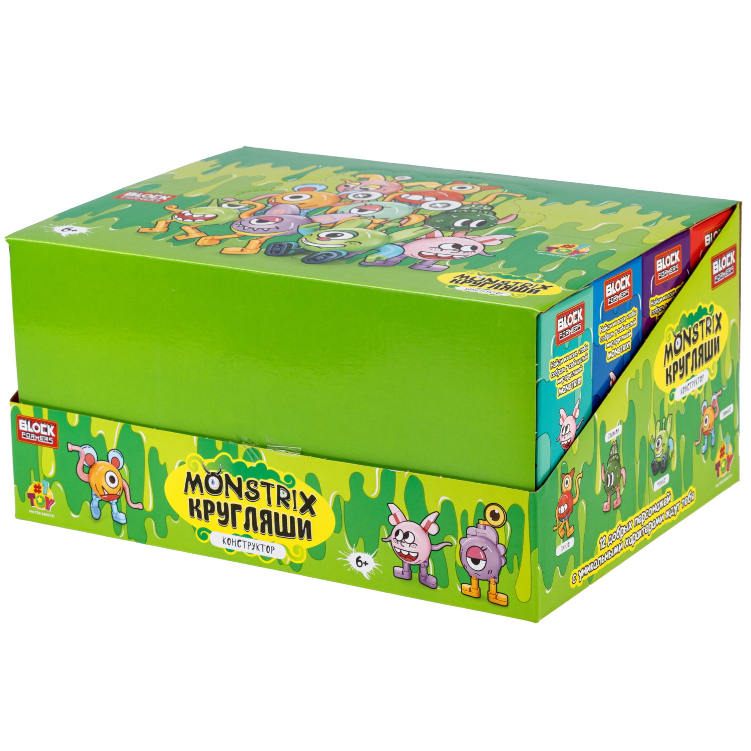 Конструктор 1TOY Blockformers Monstrix: Кругляши, 12 видов