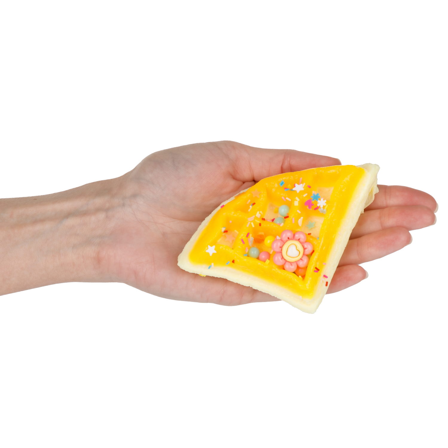 Игрушка-антистресс 1TOY Крутой замес «Няшка-вкусняшка», «Вафля бельгийская с посыпками», с колокольчиком, в ассортименте