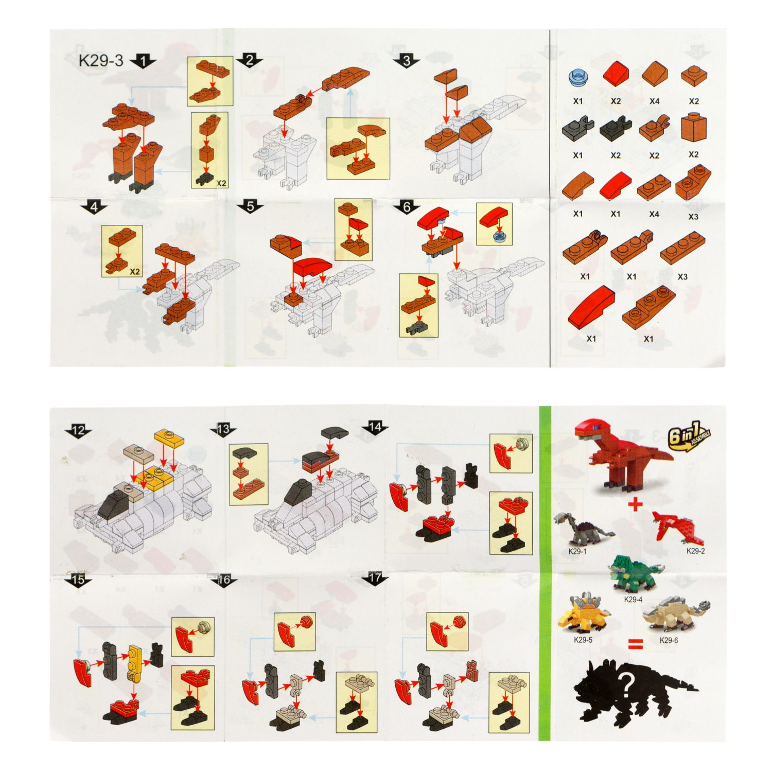 1TOY конструктор Blockformers "Динопарк", 6 видов в ассортименте