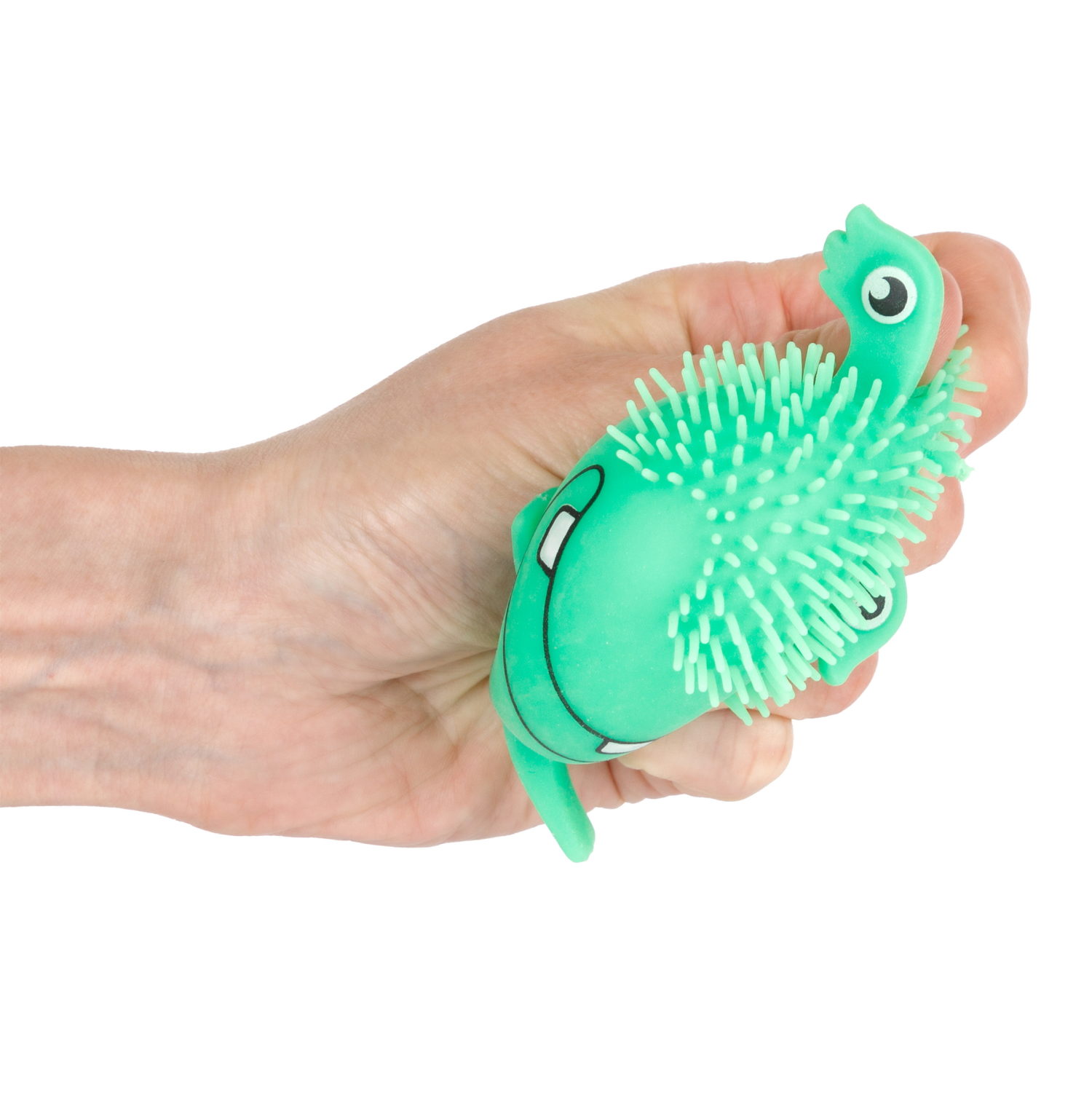 Игрушка-антистресс для рук 1toy Йо-Ёжики, зелёный "Монстр" 6 см,  со светом