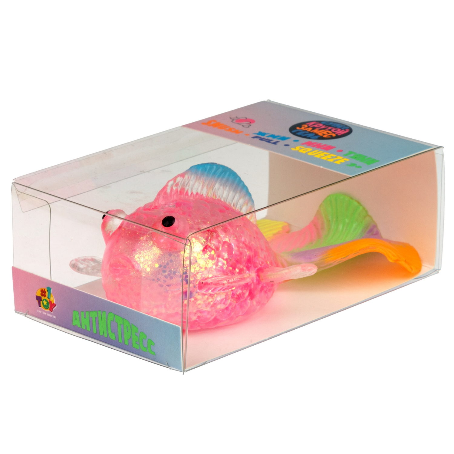Антистресс-игрушка 1TOY Крутой замес Супергель рыбка, 12х8х5,5 см