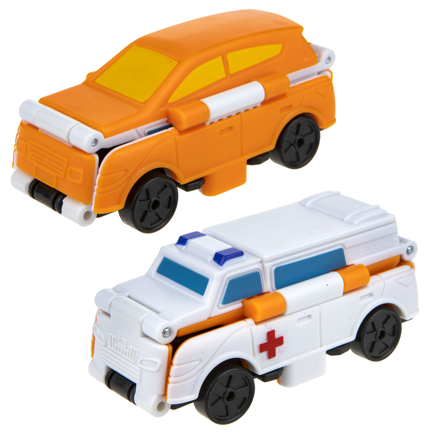 Машинка-вывернушка 1TOY Transcar Скорая помощь – Кроссовер, 8 см
