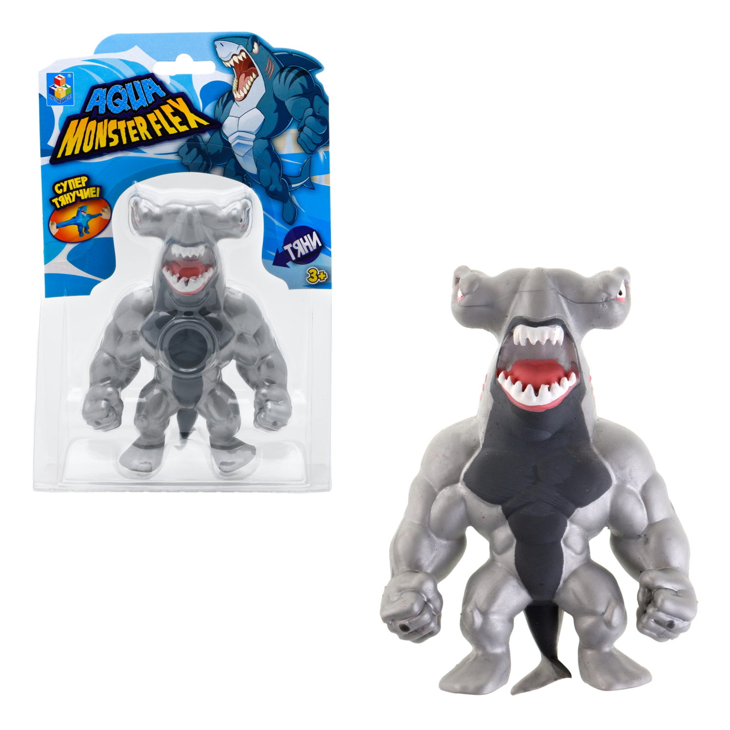 1Toy Игрушка для мальчика, тянучка монстр MONSTER FLEX AQUA, антистресс, 14 видов в ассортименте