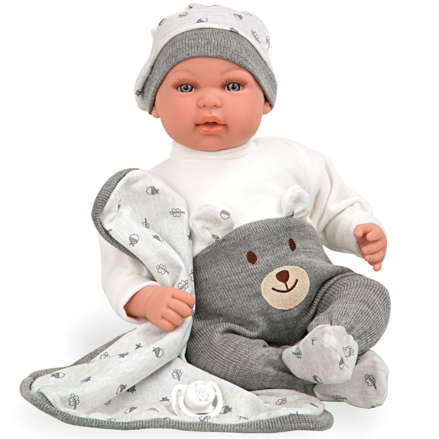 Испанская кукла для девочки Arias reborn, мини реборн, пупс, реалистичная, интерактивная, мягконабивная, 40 см