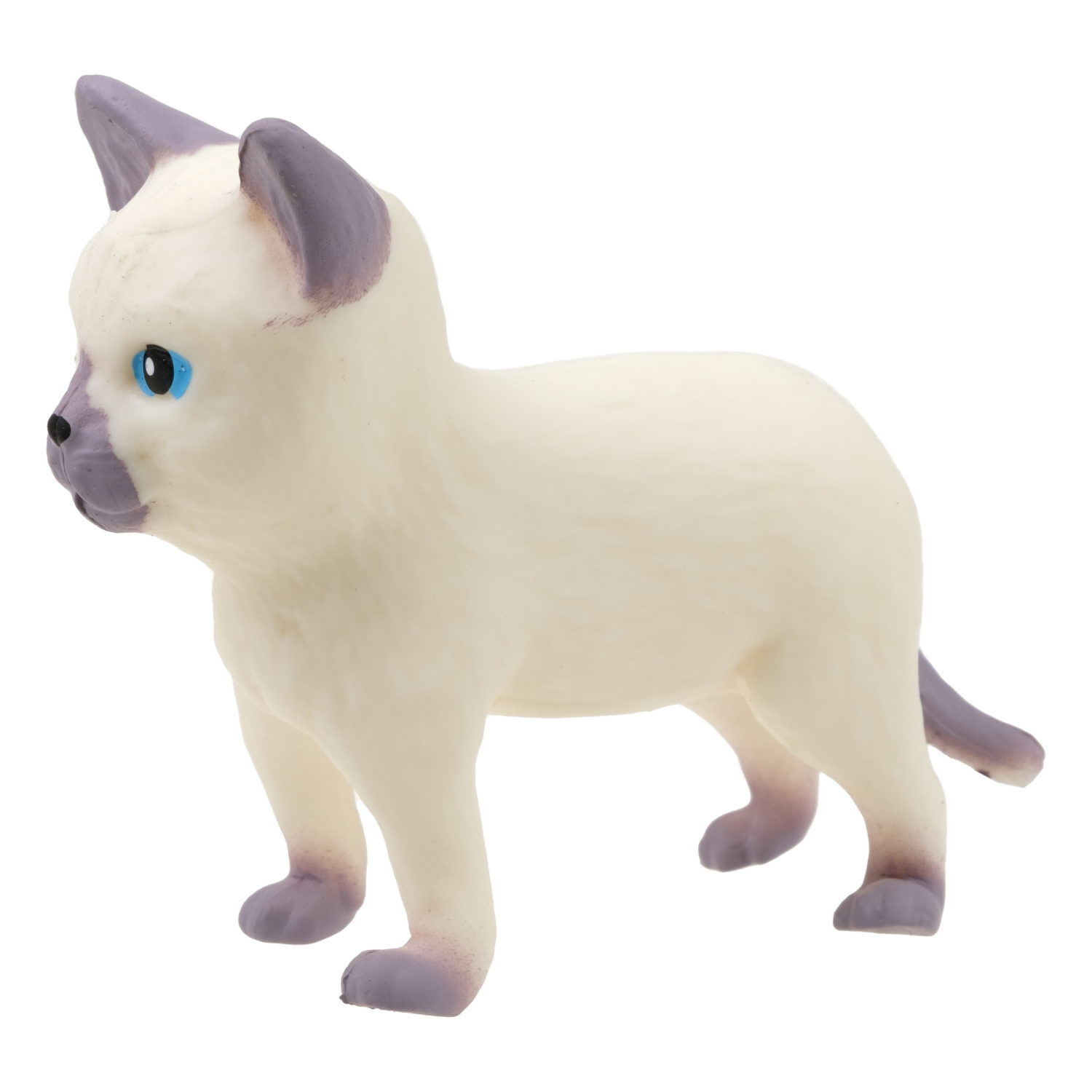 Антистресс игрушка 1TOY Прокачка для собачки серия 3, тянущаяся кошечка в костюмчике, тянучка Сиамская - суши