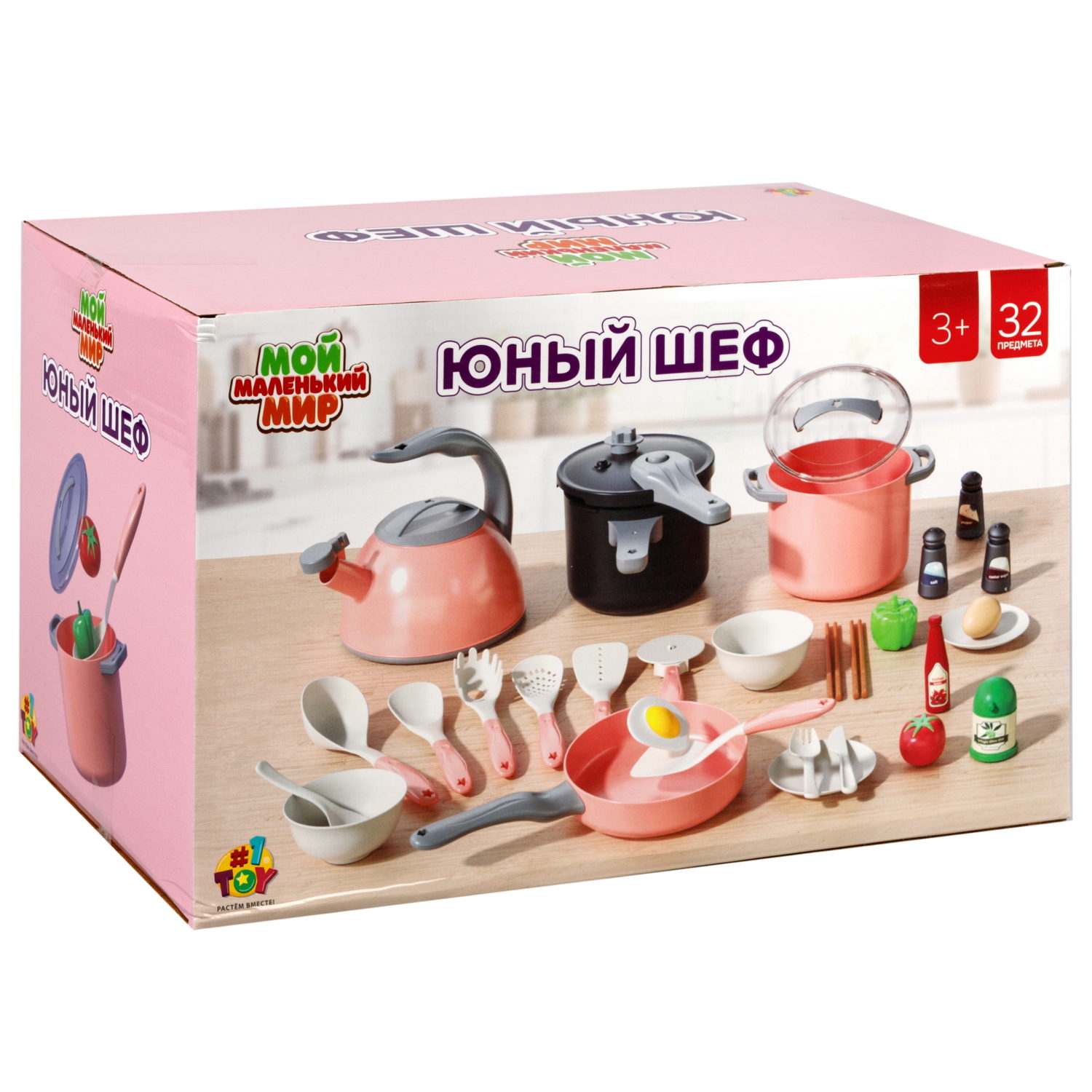 Кухонный набор 1TOY Мой маленький мир Юный шеф, 32 предмета