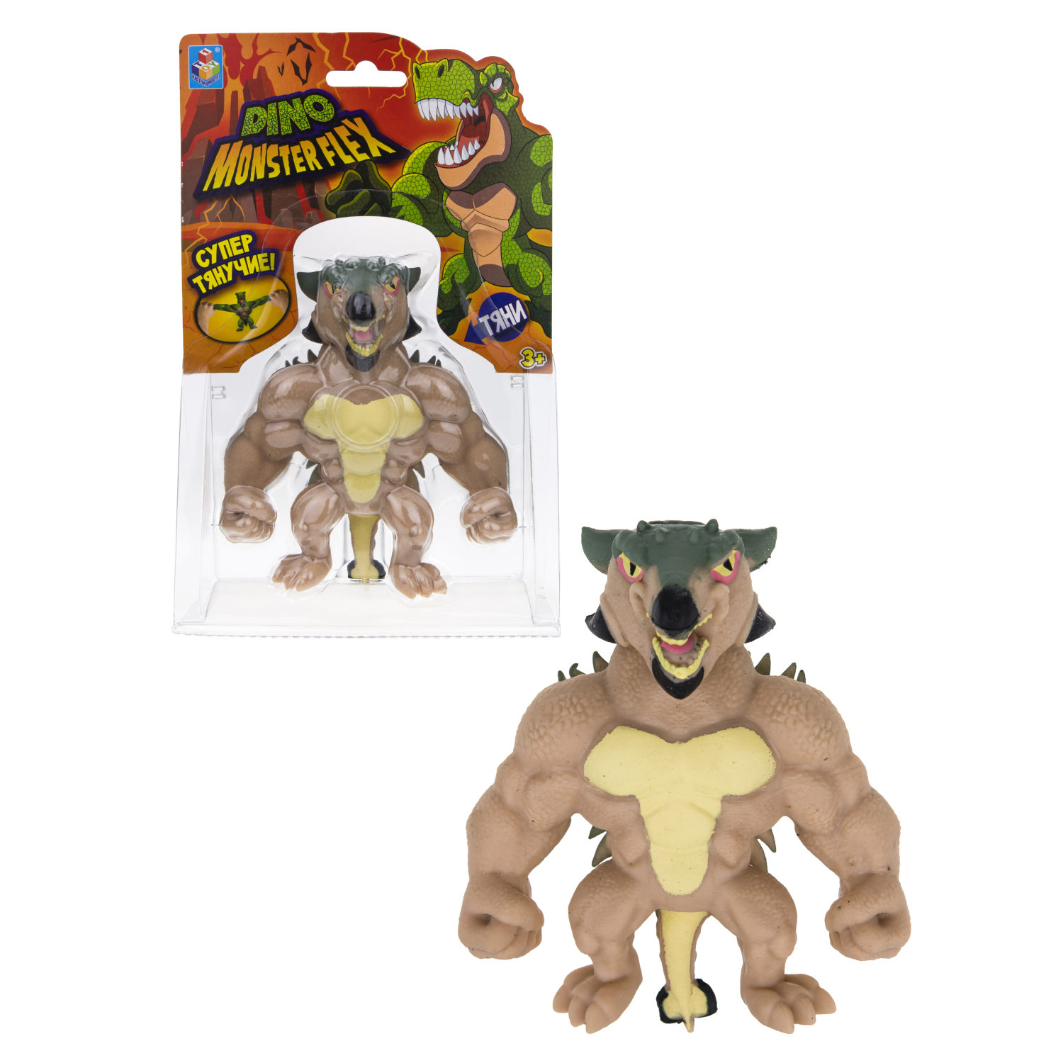 1TOY MONSTER FLEX DINO, тянущиеся фигурки 14см, 14 видов в ассортименте