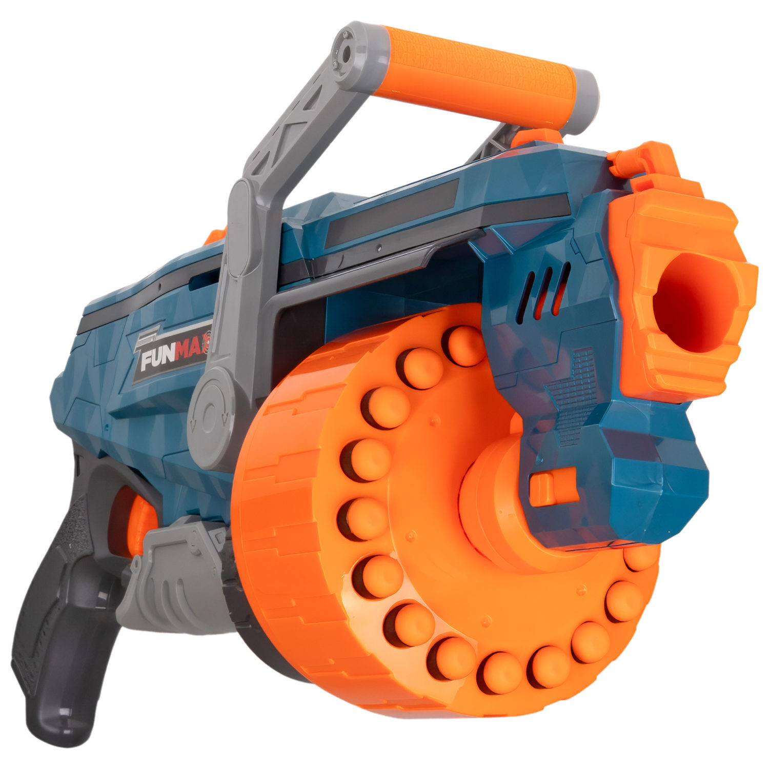 1toy Funmax "M32" бластер механический, барабан на 18 выстрелов, в комплекте 24 EVA снаряда
