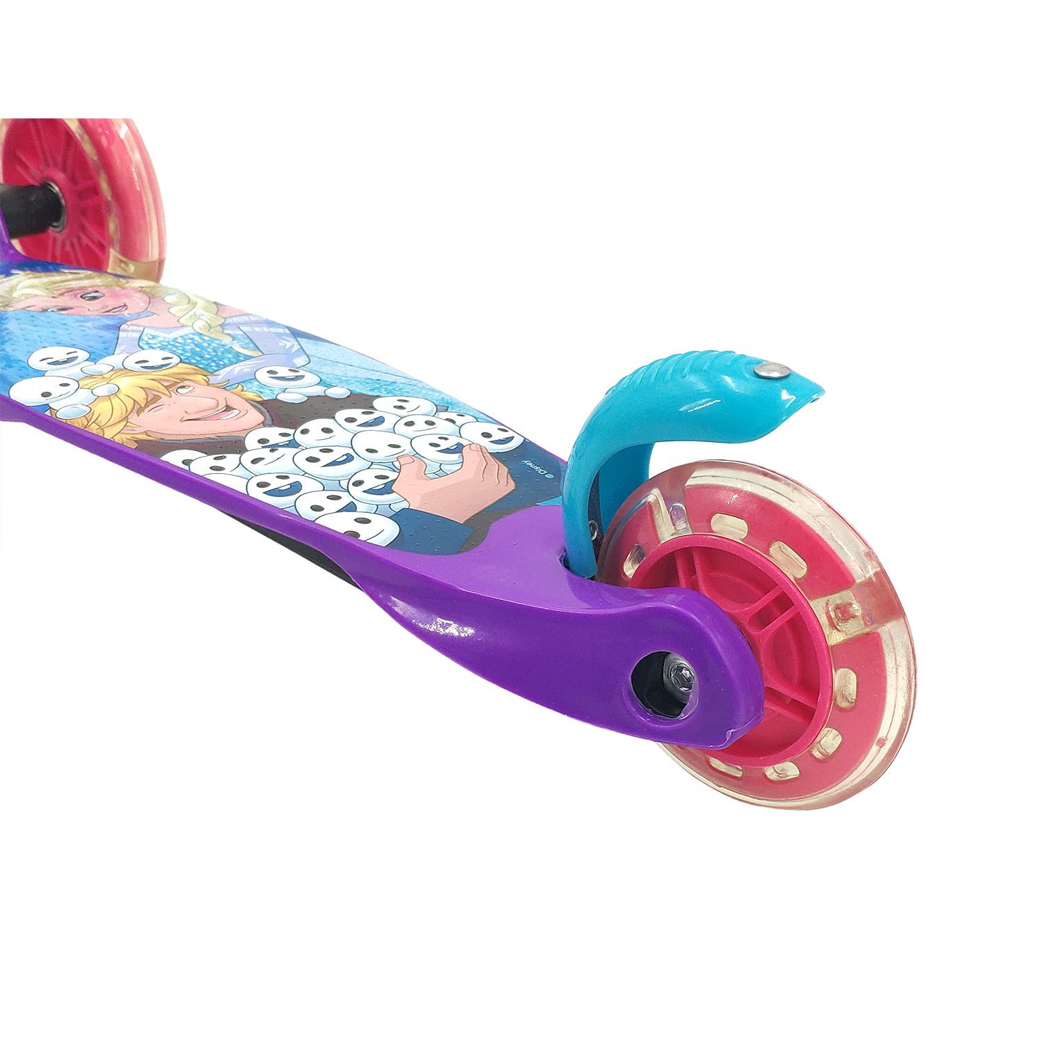 Самокат детский Disney Холодное Сердце, трехколесный, кикборд, со светящимися колесами
