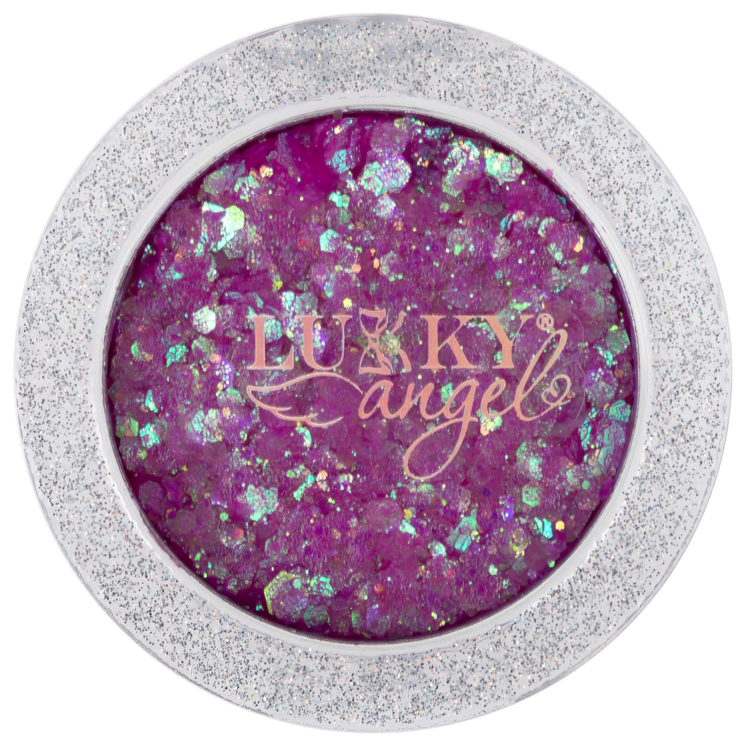 Гель-тени для век детские Lukky Angel, цвет розовый, эффект хамелеон, с блёстками и голографическими звёздочками, 1,7 г