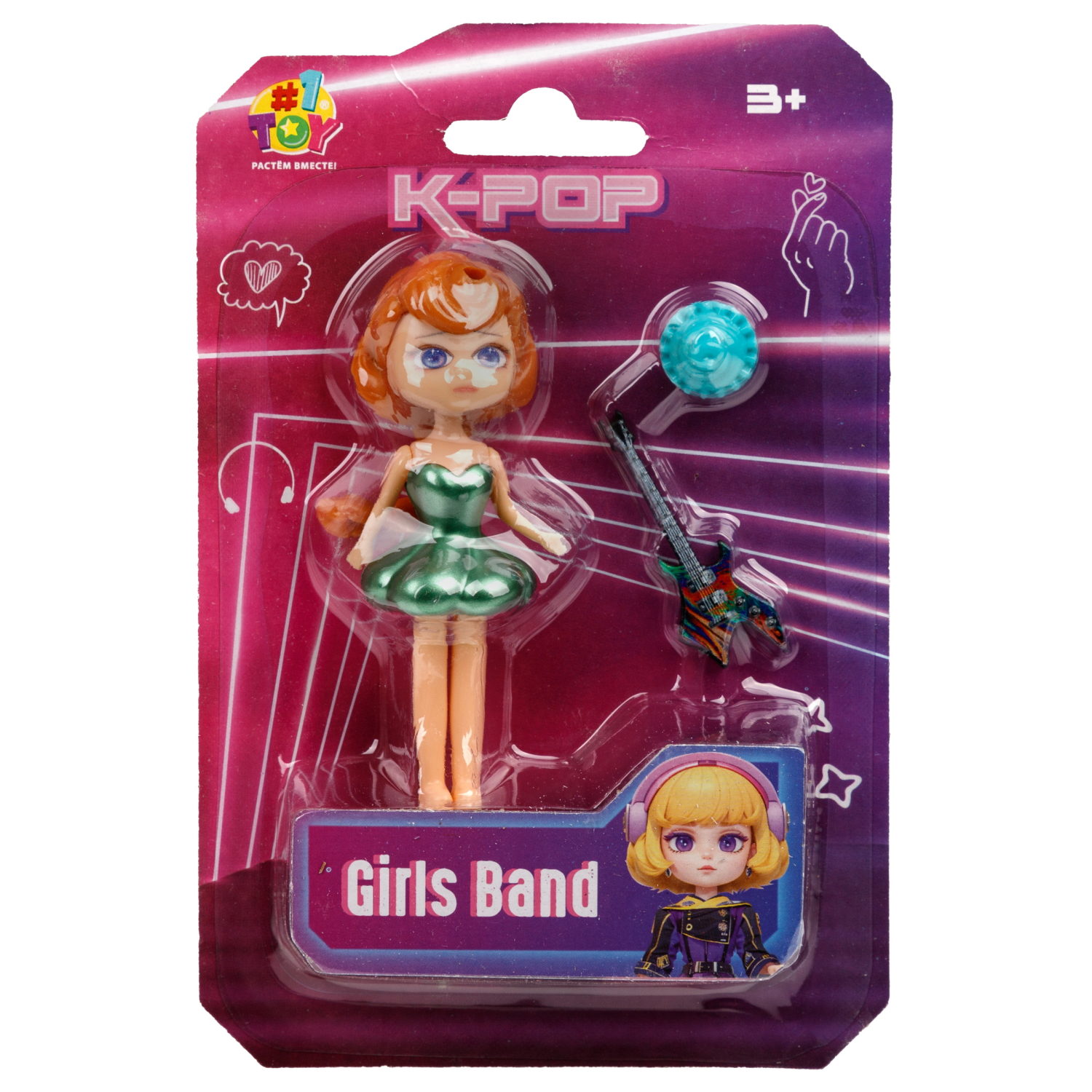 Кукла 1TOY K-POP Girls band с музыкальными инструментами, 30 видов в ассортименте