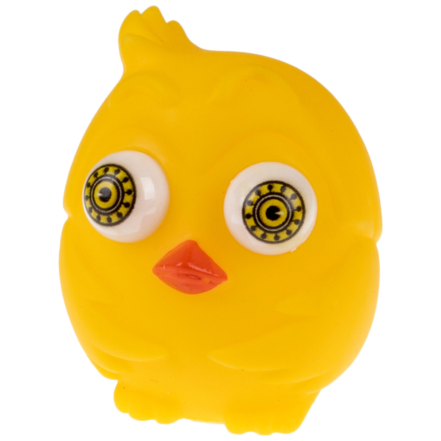 1TOY Пучеглаз-антистресс "Птицы" 7х6x5 см, жёлтый