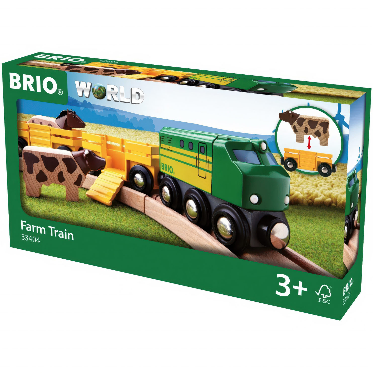 Поезд с животными BRIO на магнитах, для деревянной железной дороги 
