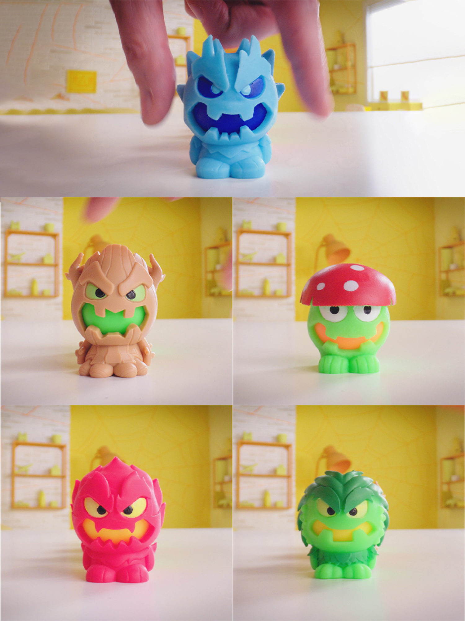 Игрушка-сюрприз 1TOY MONSTER BALL Крутой замес, антистресс, тянущиеся фигурки с шаром внутри, сквиши, 1 шт.