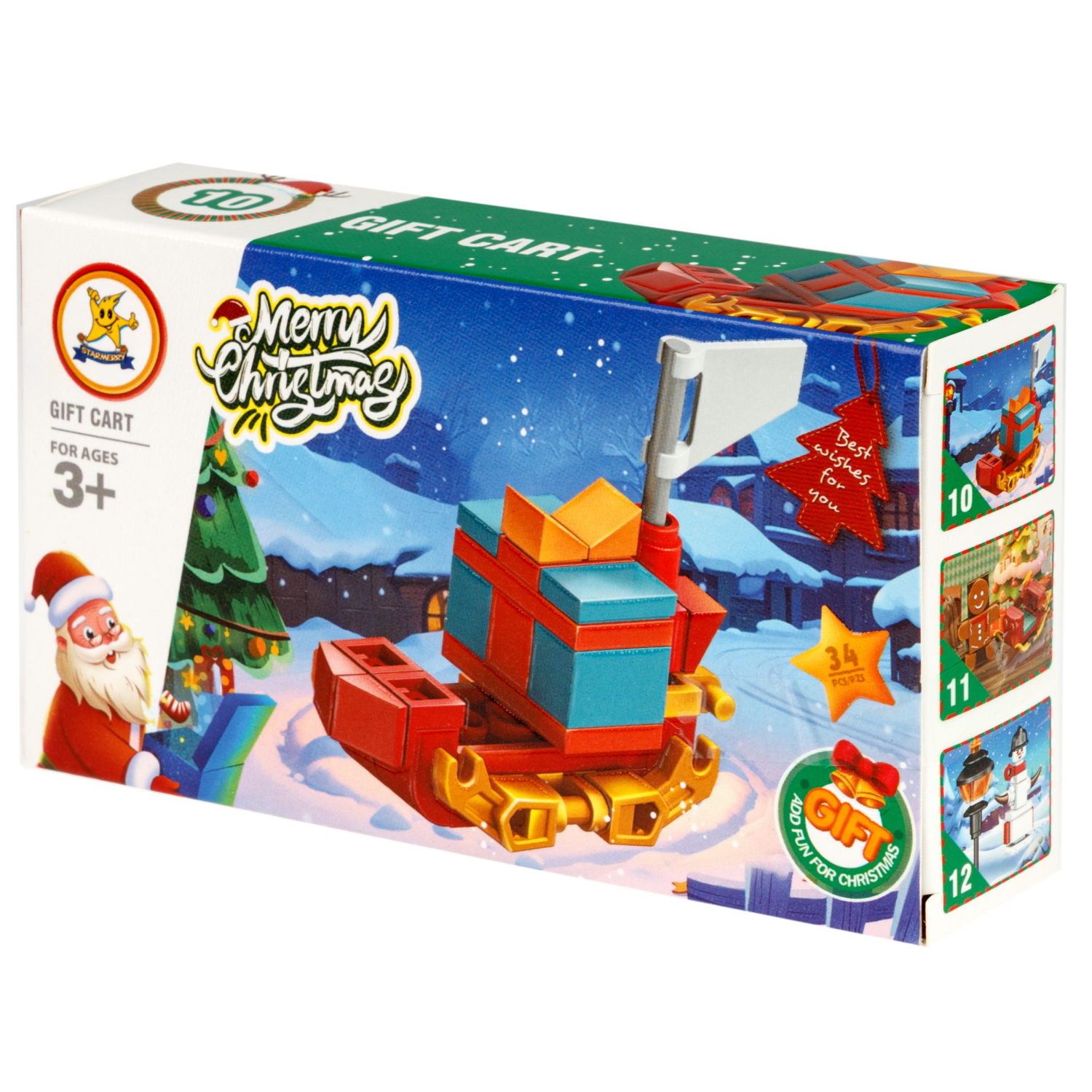 Конструктор 1TOY Blockformers "Рождество" 12 видов,  от 22 до 46 деталей