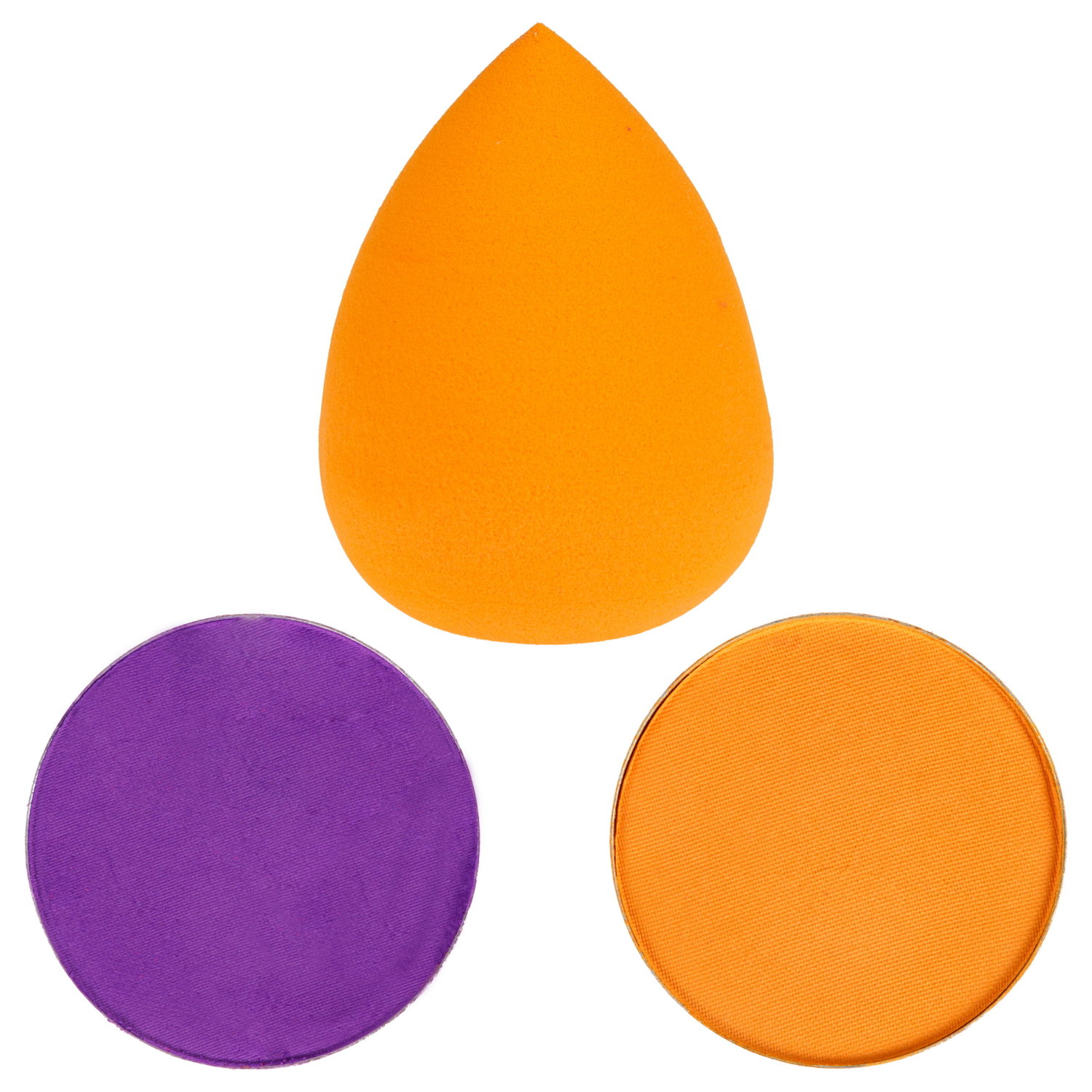 LUKKY набор с пудрой для волос, 2 цв.: оранжевый и фиолетовый,  3,5г каждая, с каплевидным спонжем