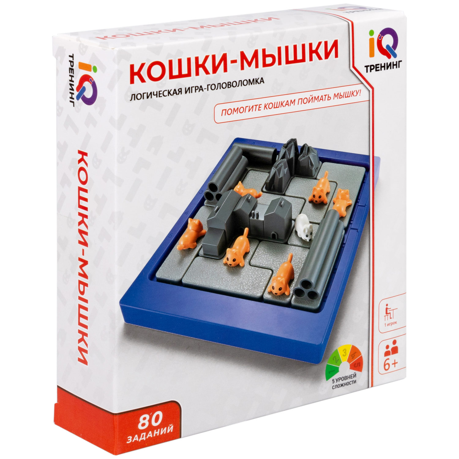 Настольная логическая игра 1TOY IQ ТРЕНИНГ «Кошки-Мышки»