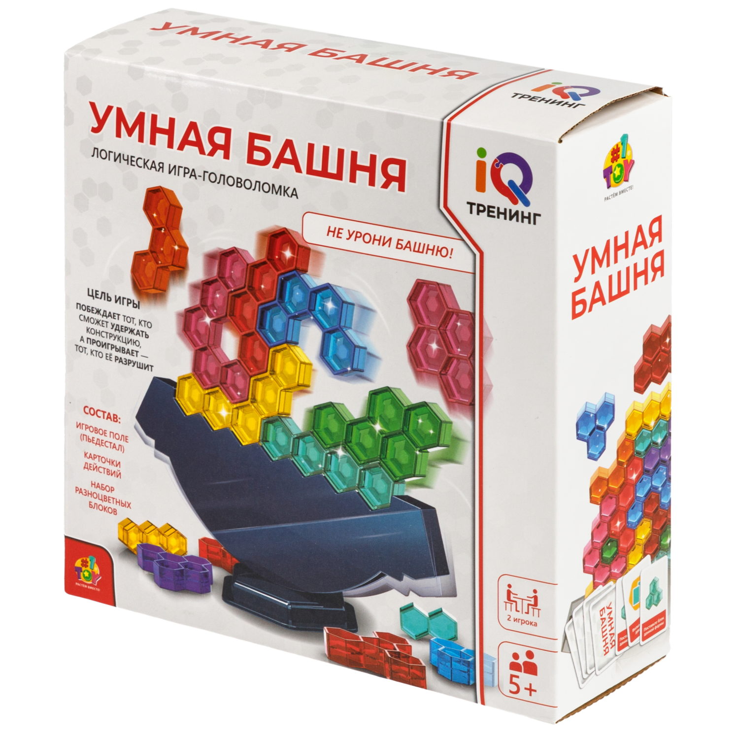 Настольная логическая игра 1TOY IQ Тренинг Умная башня