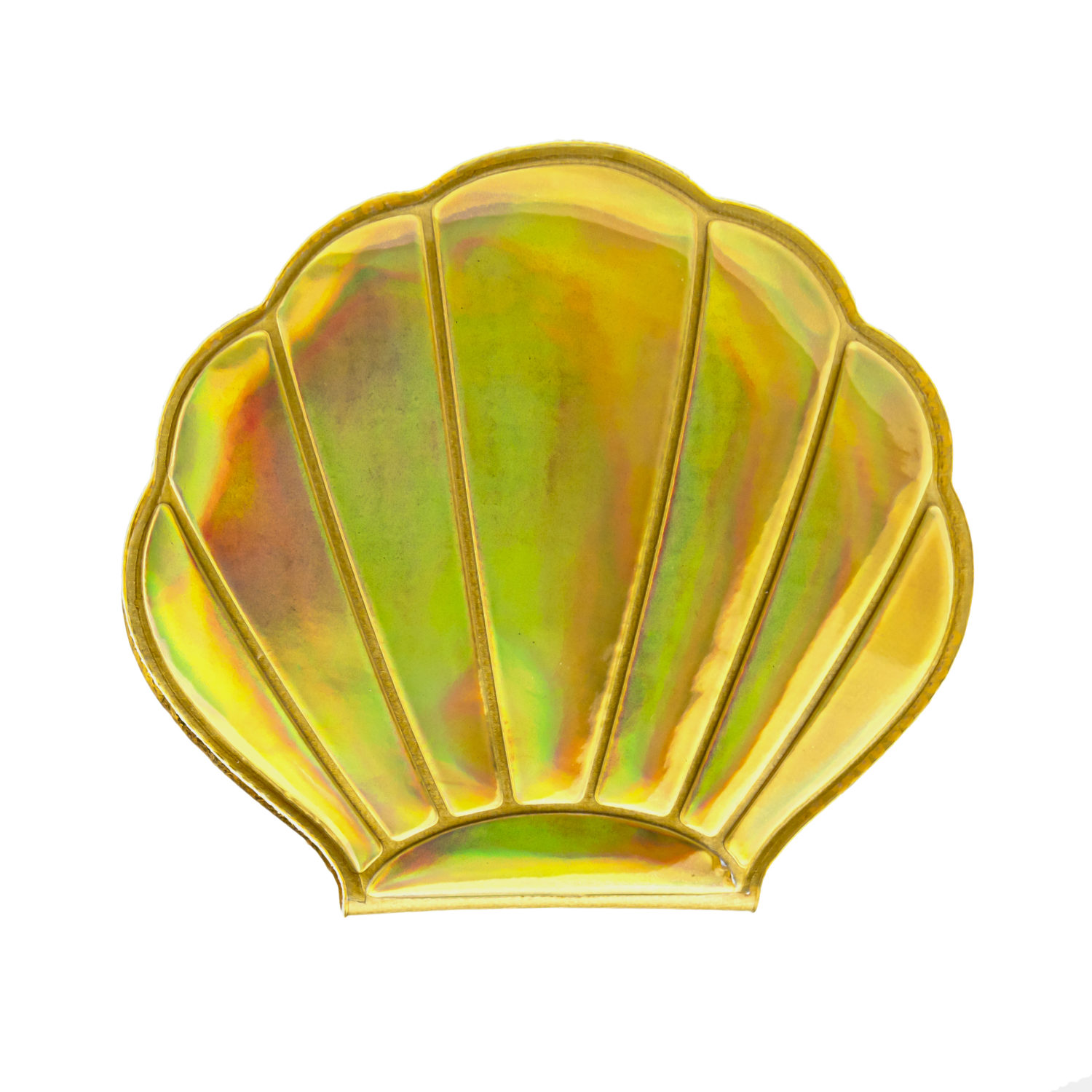 Lukky Набор 3 в 1: расческа+зеркальце "Ракушки" в косметичке, золотистый