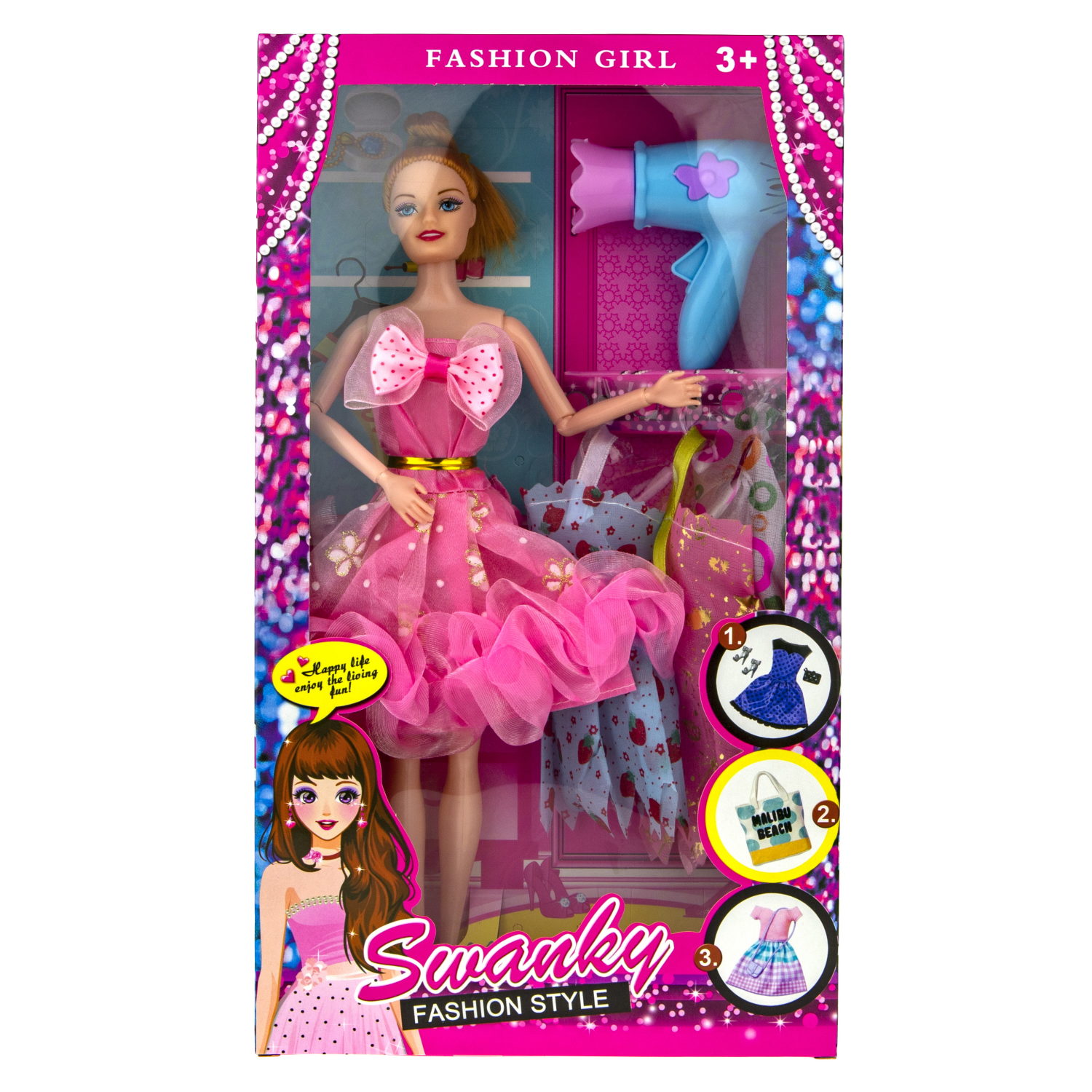 Кукла 29см с аксесс., в кор.18*4,5*32 см