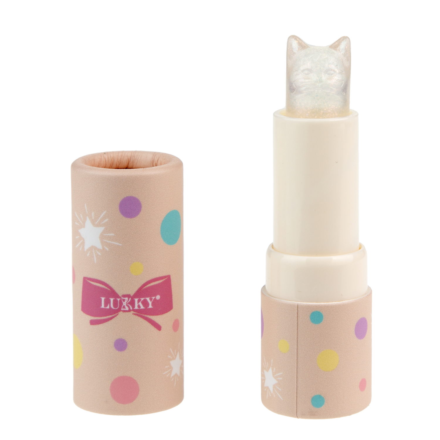 Lukky Парфюмированный стик в виде головы кошечки, детский бесспиртовой, 3,8 гр, ванильное мороженное, блистер