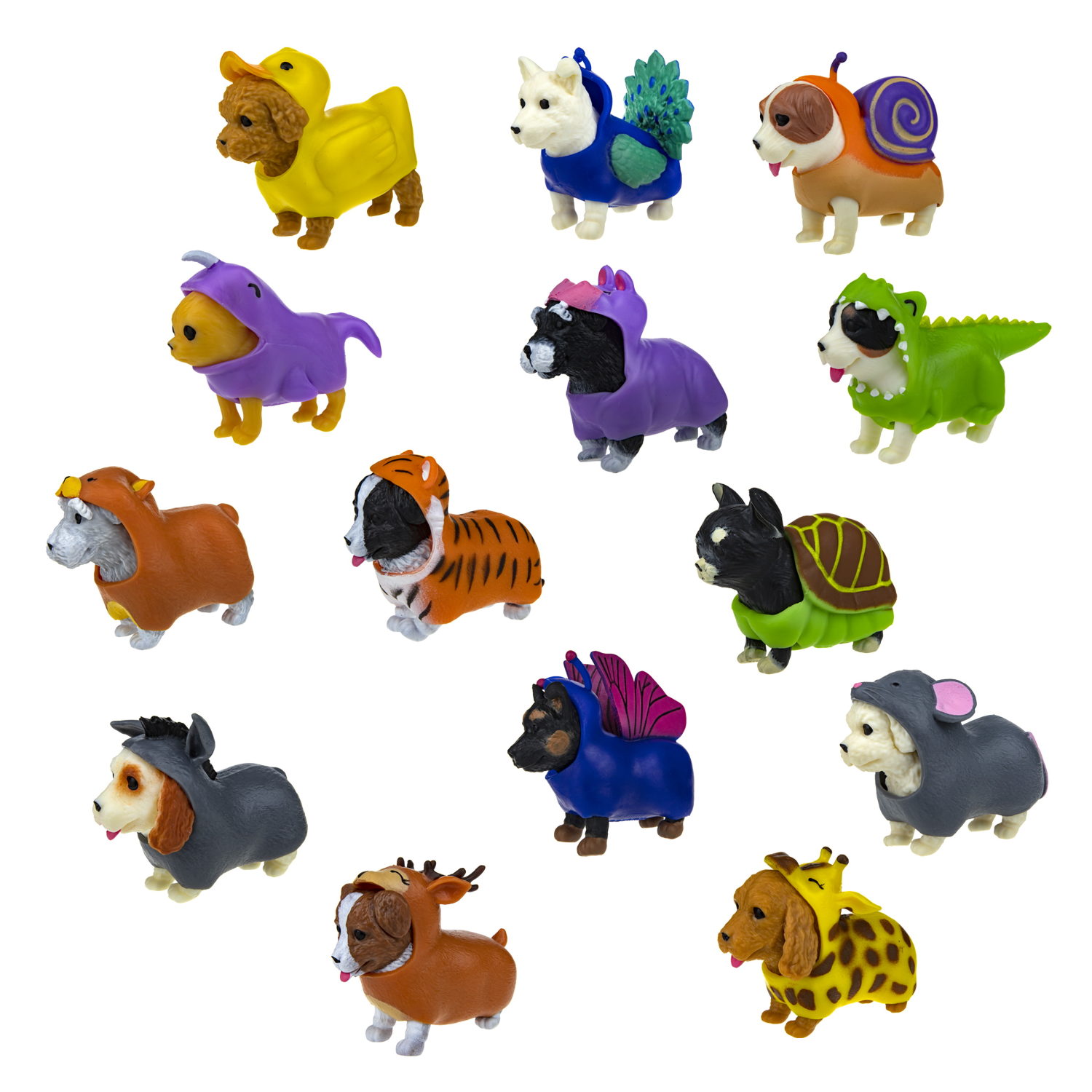 Антистресс игрушка 1TOY Прокачка для собачки серия 2, тянущаяся собачка в костюмчике, тянучка Кокер-спаниель - ослик 