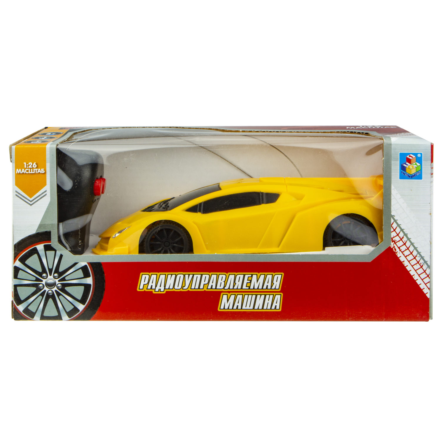 Машинка 1TOY "Спортавто" машина на р/у, желтая