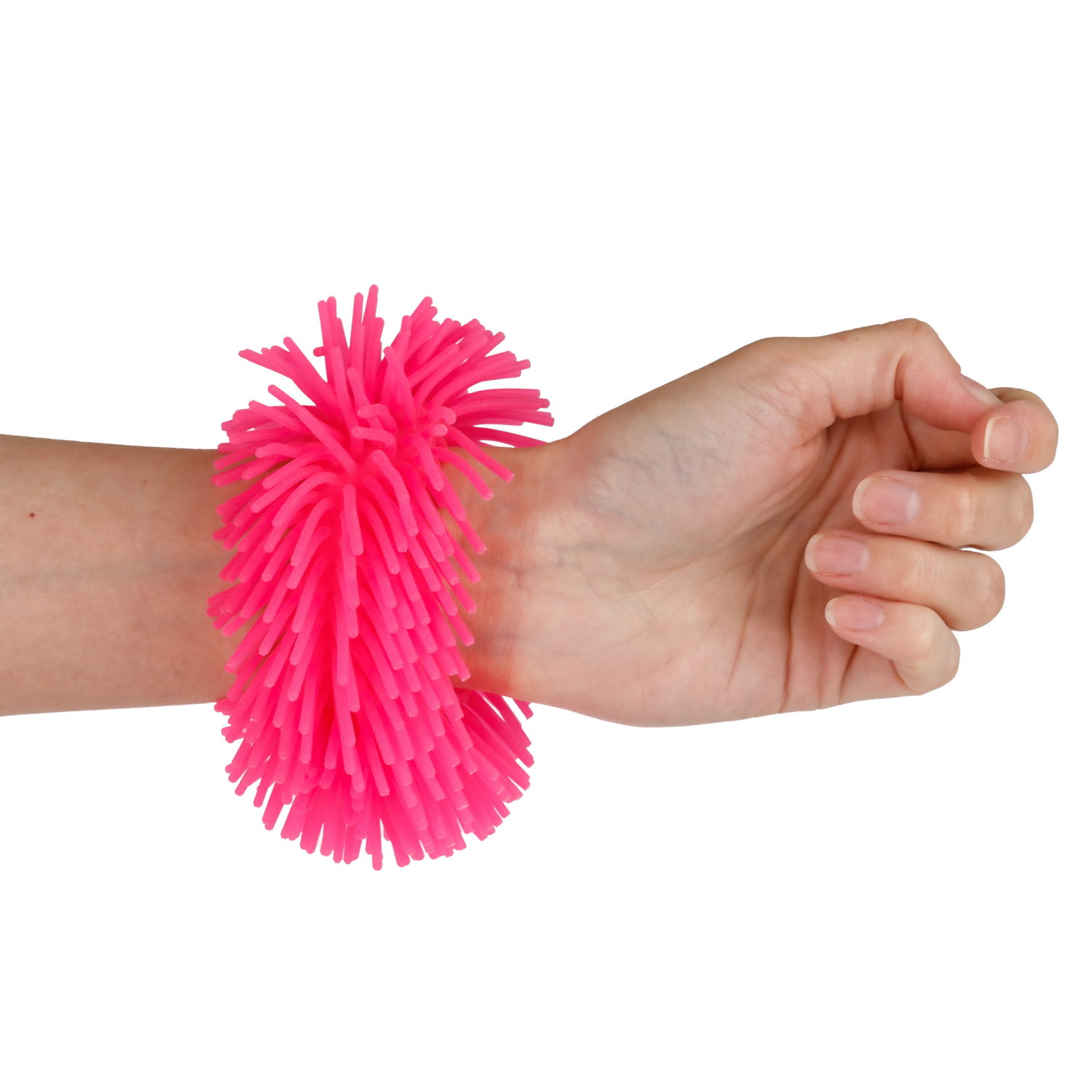 1TOY эластичный браслет-антистресс ЛАПША, однотонный, розовый