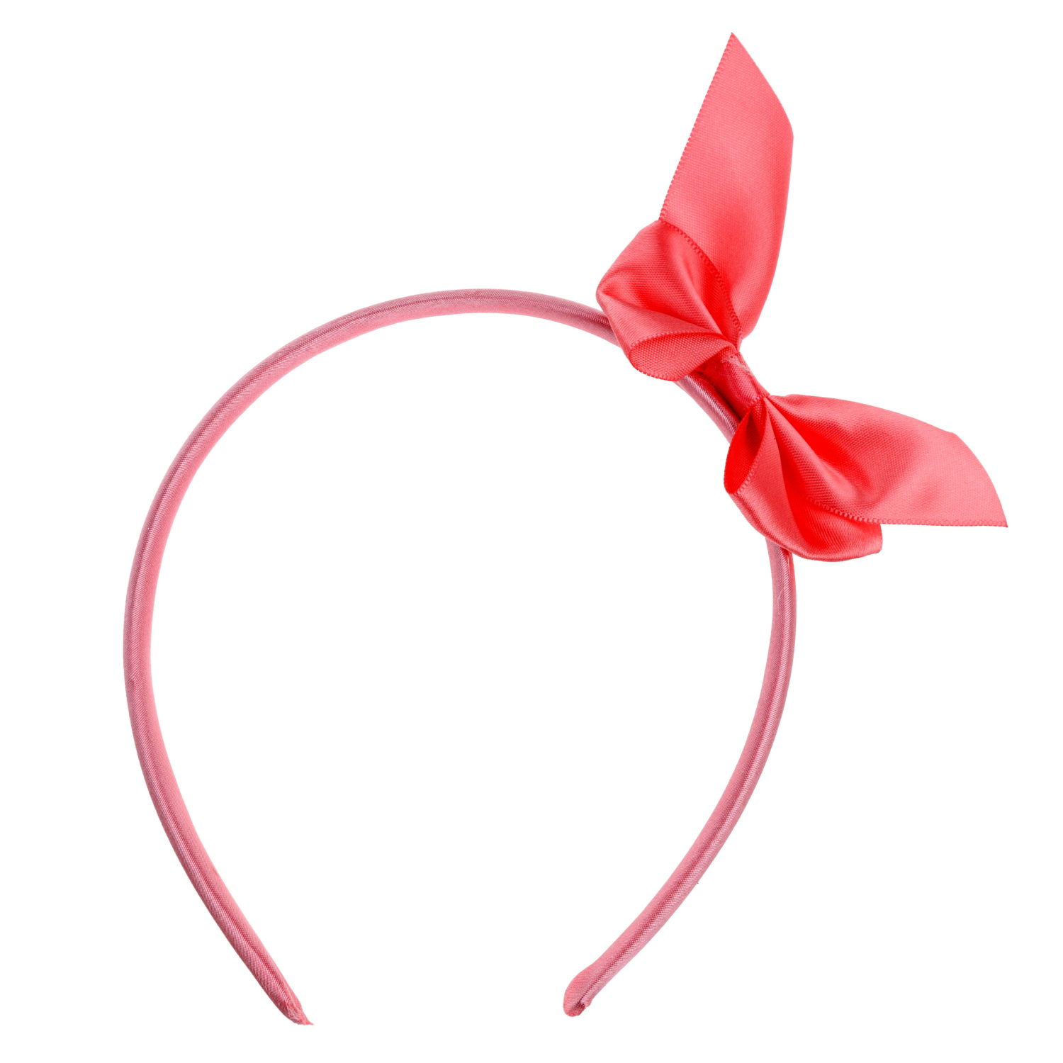 Lukky Fashion набор из 2 ободков с бантиком,  цвет розовый коралл, 1 шт