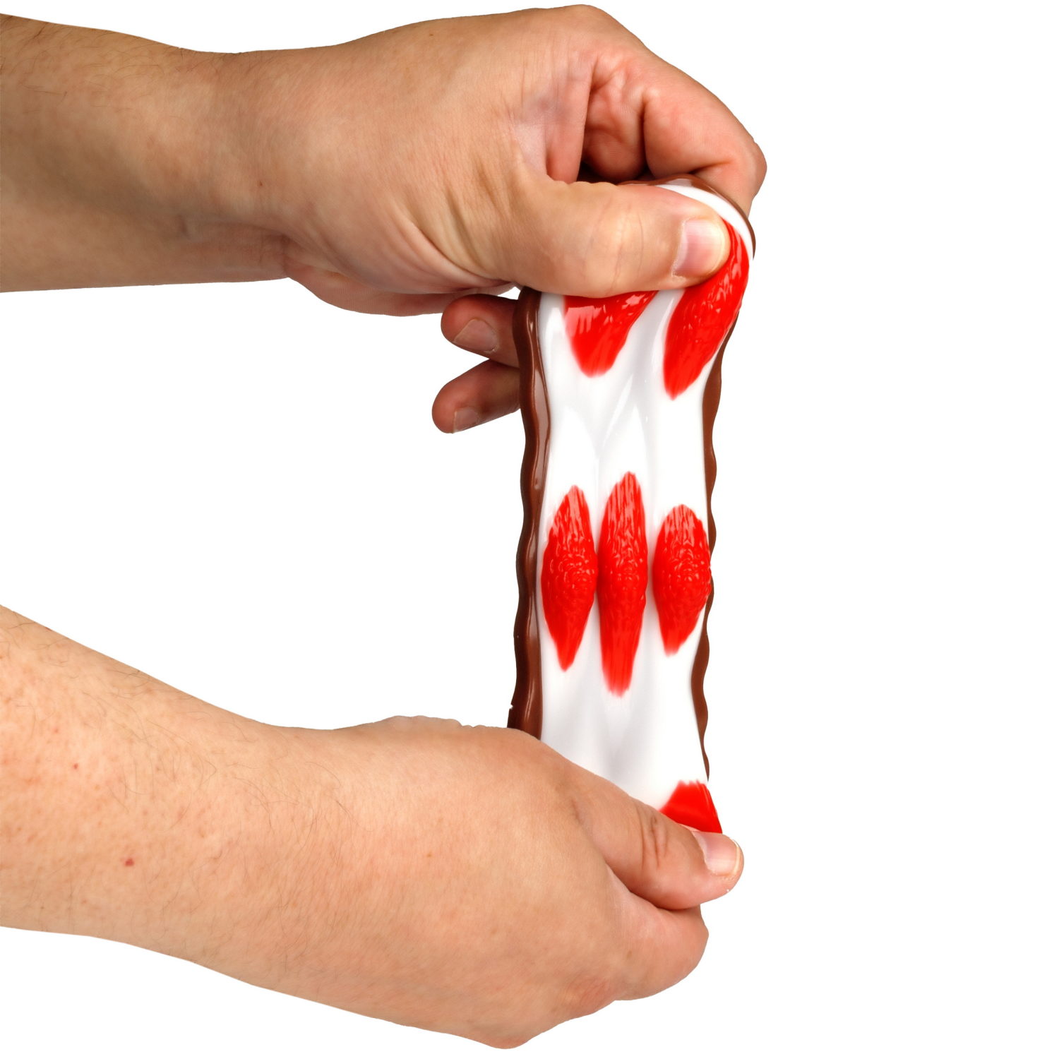 Антистресс-игрушка 1TOY Крутой замес Няшка-вкусняшка клубничное пирожное, 6х6х3 см