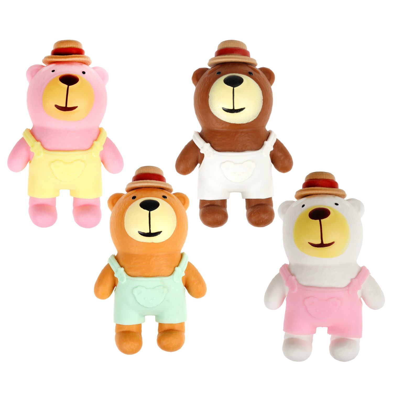 Антистресс-игрушка 1TOY Крутой замес медведь в костюме, 15х11 см