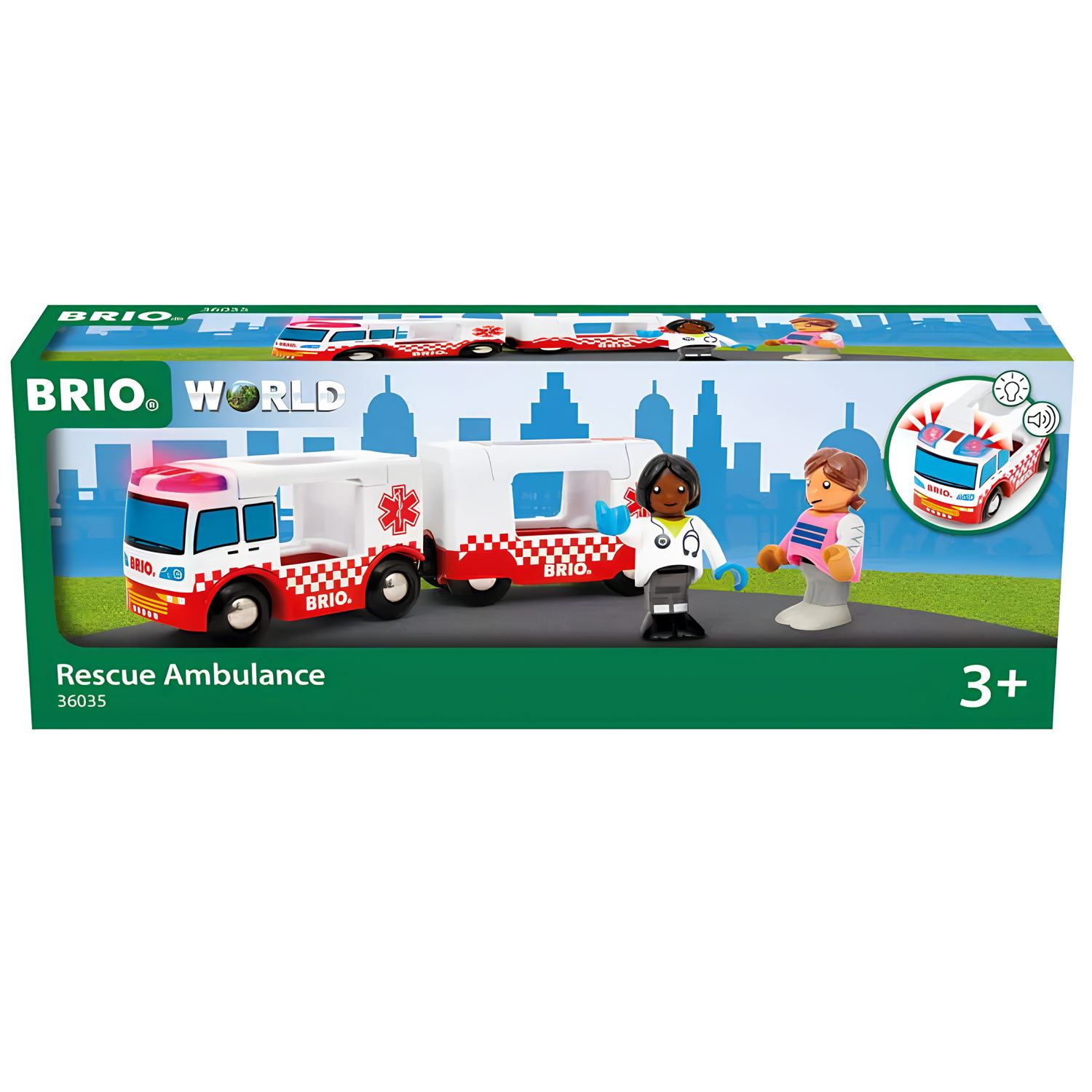 Машина скорой помощи Brio для деревянной железной дороги