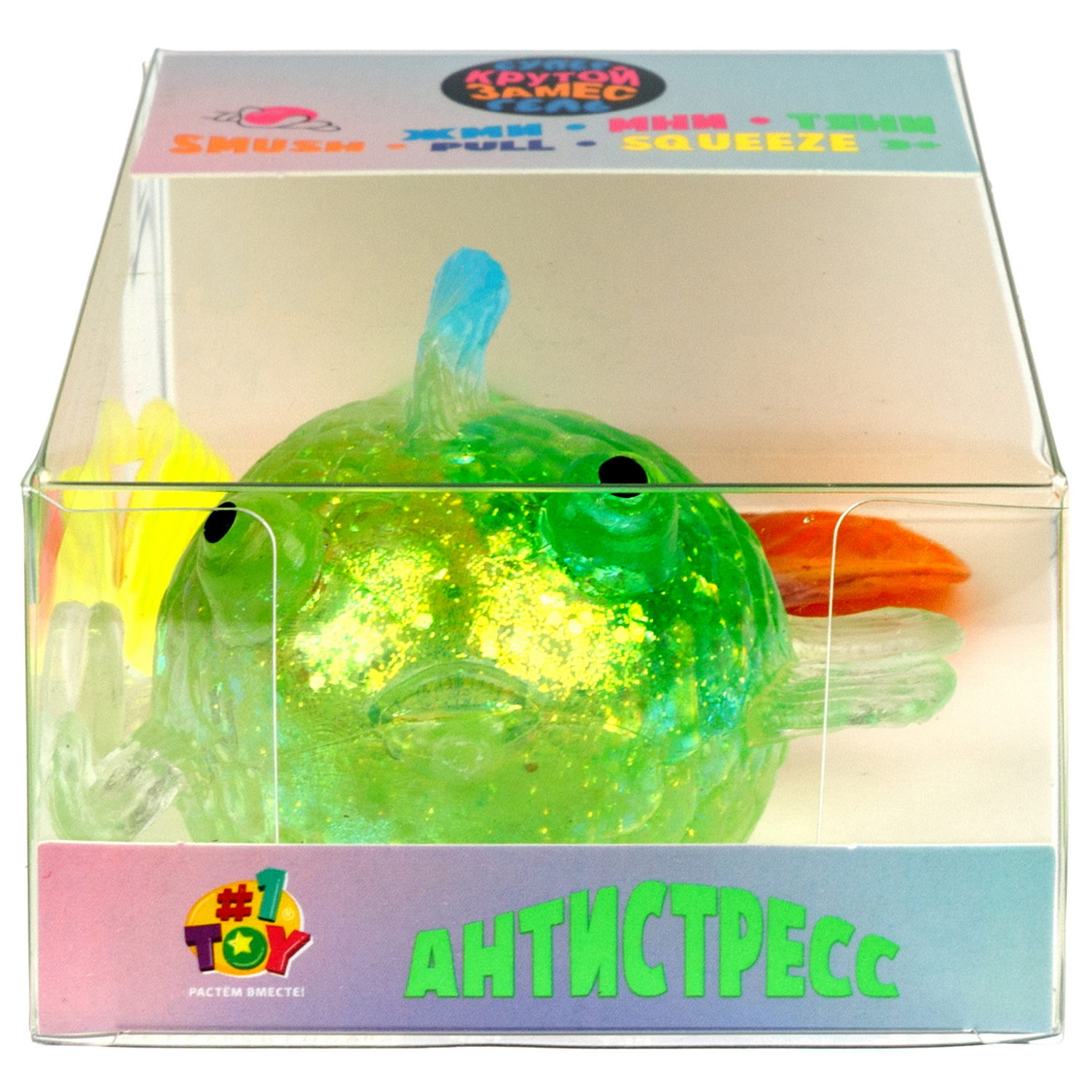 Антистресс-игрушка 1TOY Крутой замес Супергель рыбка, 12х8х5,5 см