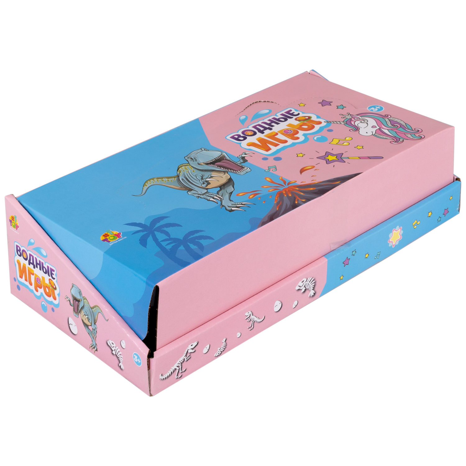 1TOY Игра с водой Забрось мячики  Единороги, 3 вида в ассортименте