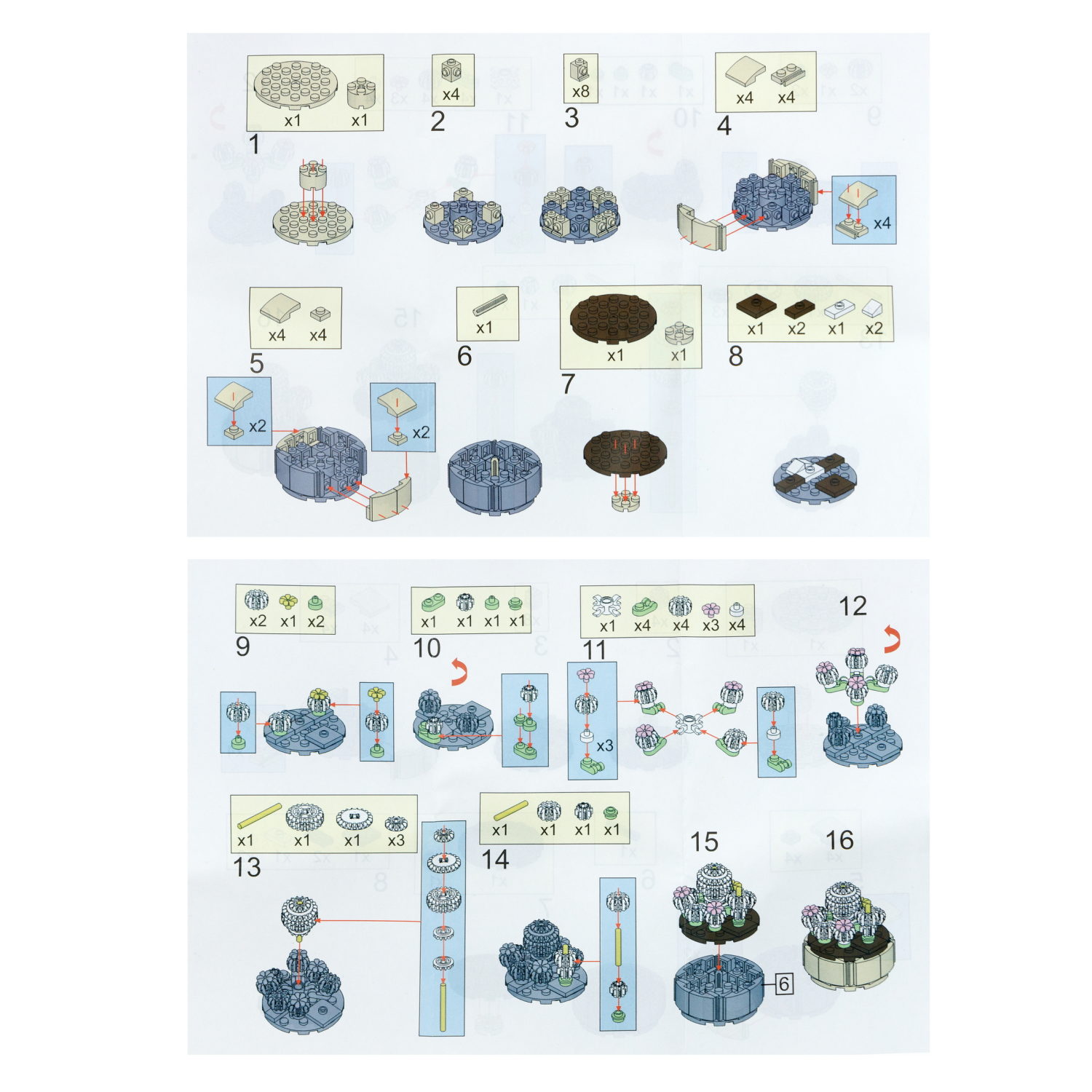 1TOY конструктор Blockformers "Цветы пустыни", 12 видов в ассортименте