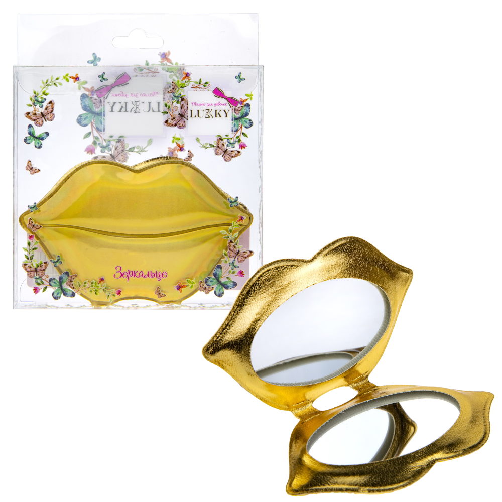 Lukky зеркальце карманное "Губы"