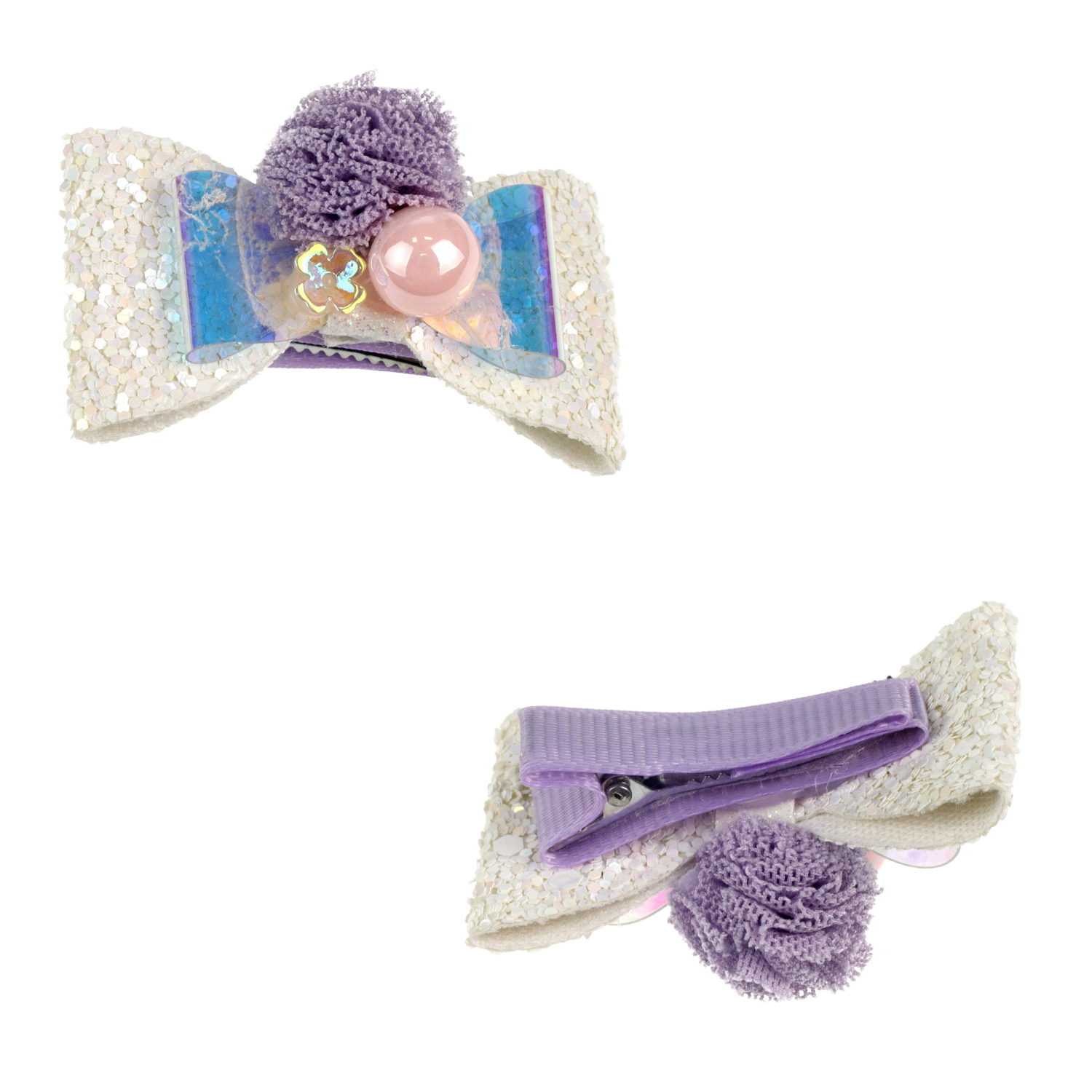 Lukky Fashion набор аксессуаров для волос сиреневый, в наборе 10 заколок, подарочная упаковка 14х14х4см