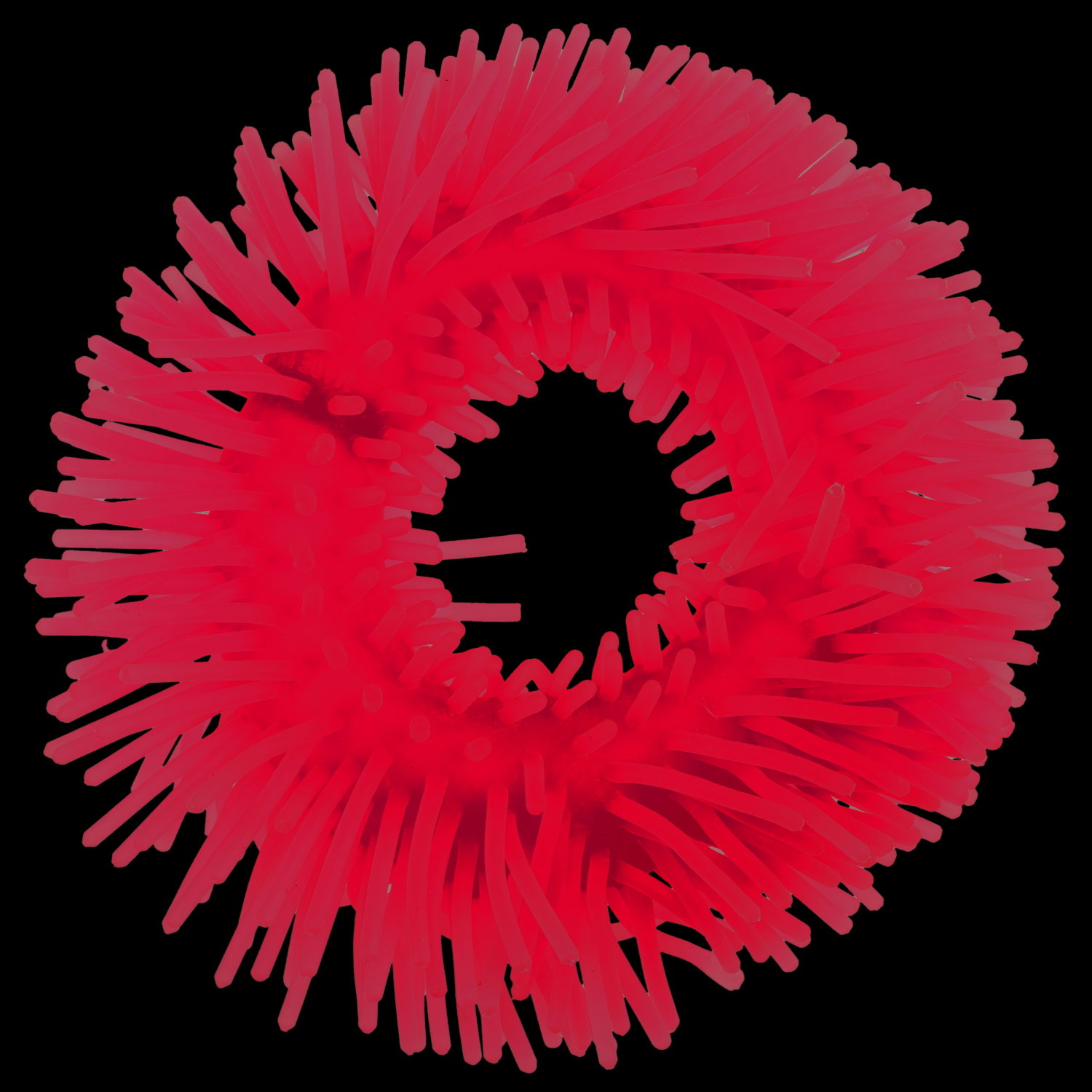 1TOY эластичный браслет-антистресс ЛАПША, однотонный, светится в темноте, розовый