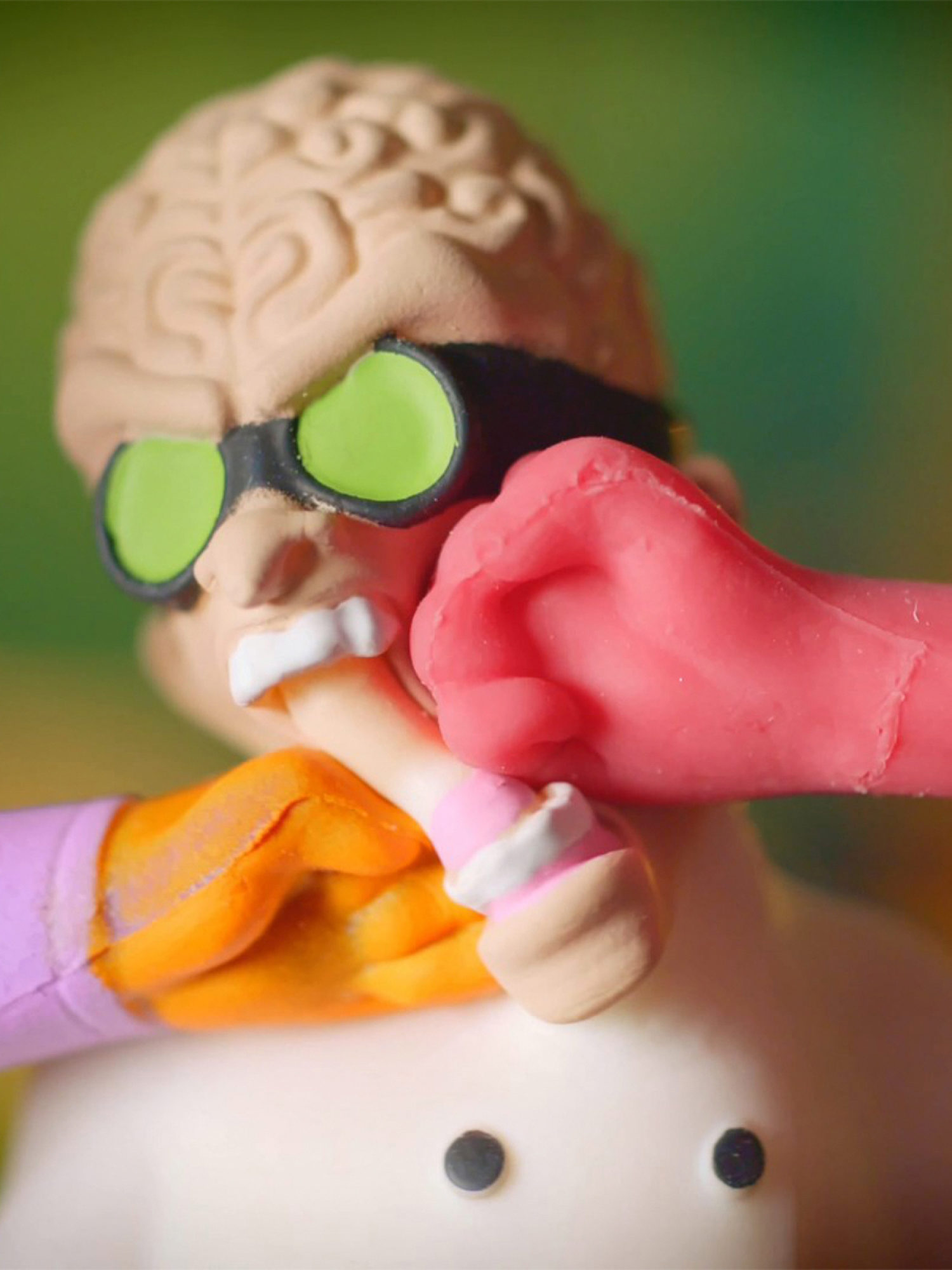 Тянущиеся фигурки 1TOY Monster Flex, серия 5, Безумный учёный, монстр тянучка, 15 см