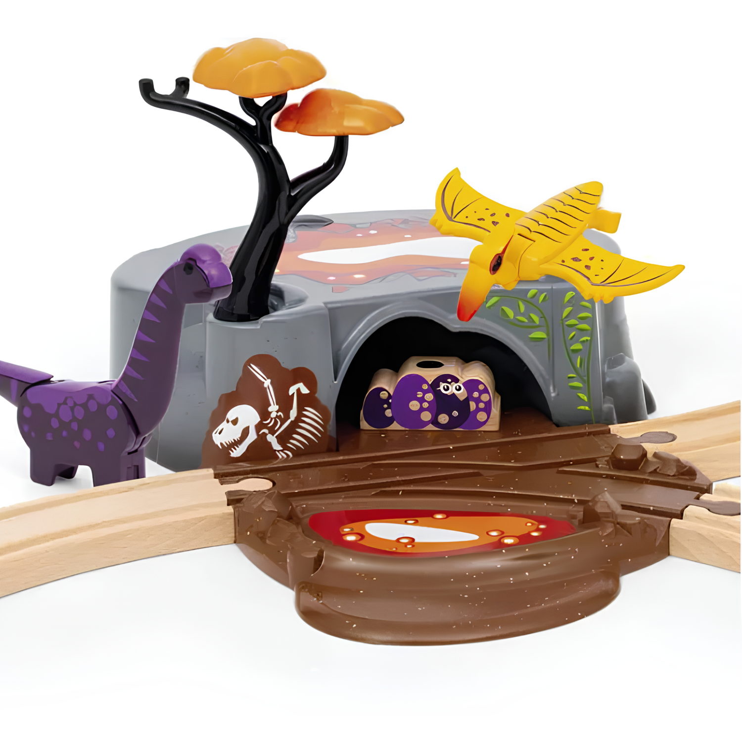 Деревянная железная дорога BRIO "Приключения с динозаврами", 21 элемент