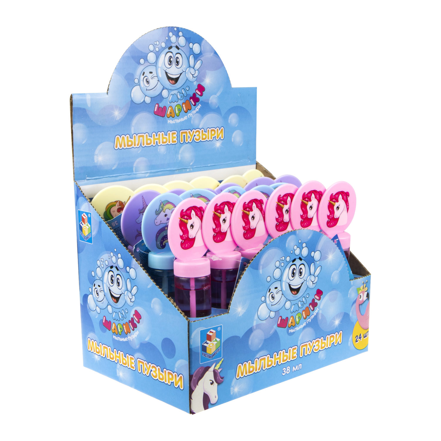 Мыльные пузыри 1TOY "Мы-Шарики!" "Единорог" (38 мл.)