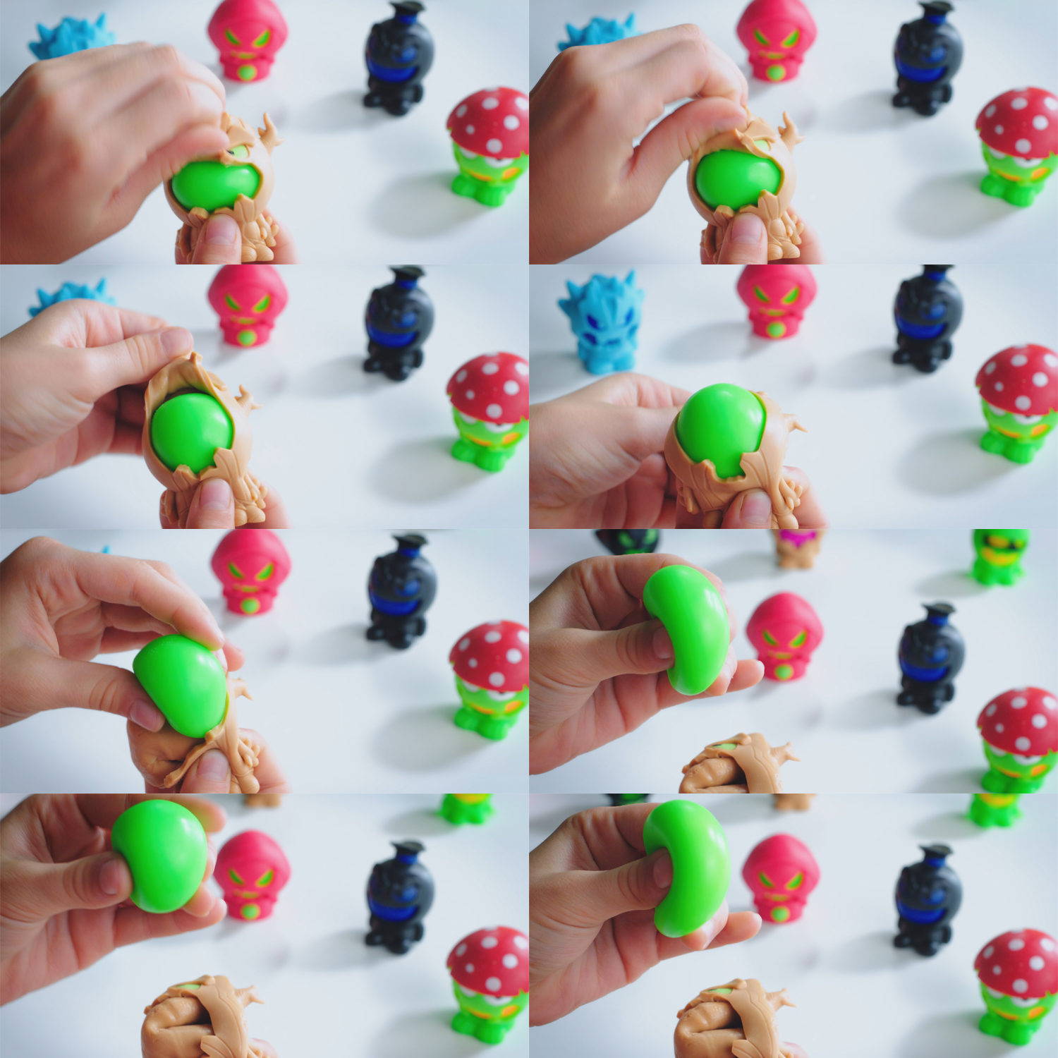 Игрушка-сюрприз 1TOY MONSTER BALL Крутой замес, антистресс, тянущиеся фигурки с шаром внутри, сквиши, 1 шт.