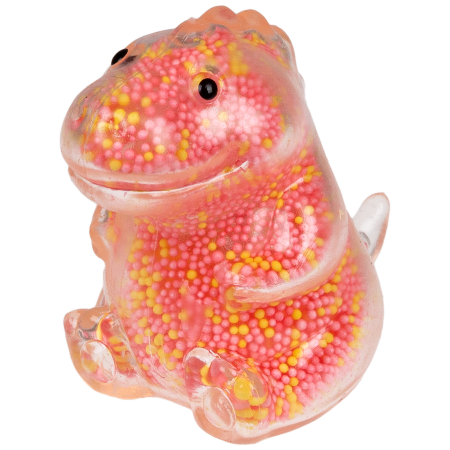 1toy Жмяка динозавр с пенопластовыми шариками, 8х11 см, 4 вида в ассортименте