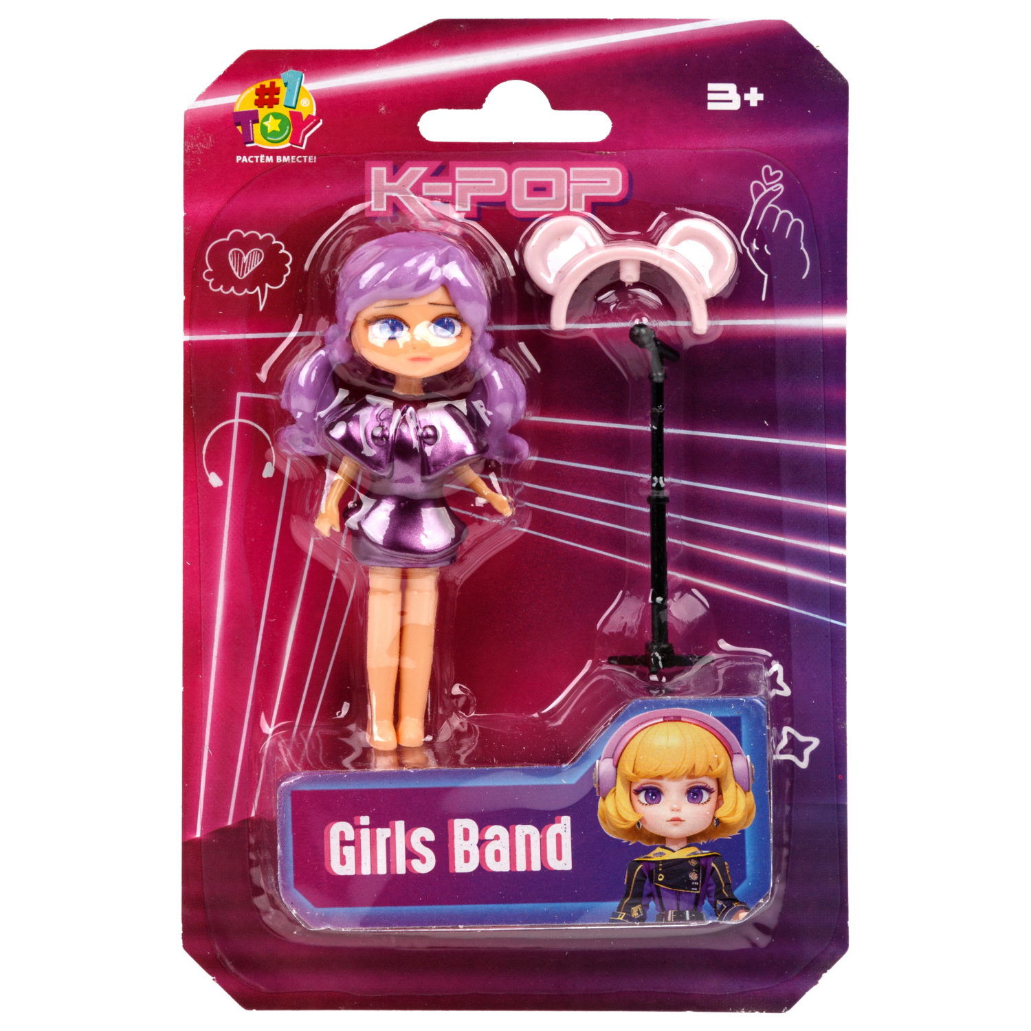 Кукла 1TOY K-POP Girls band с музыкальными инструментами, 30 видов в ассортименте
