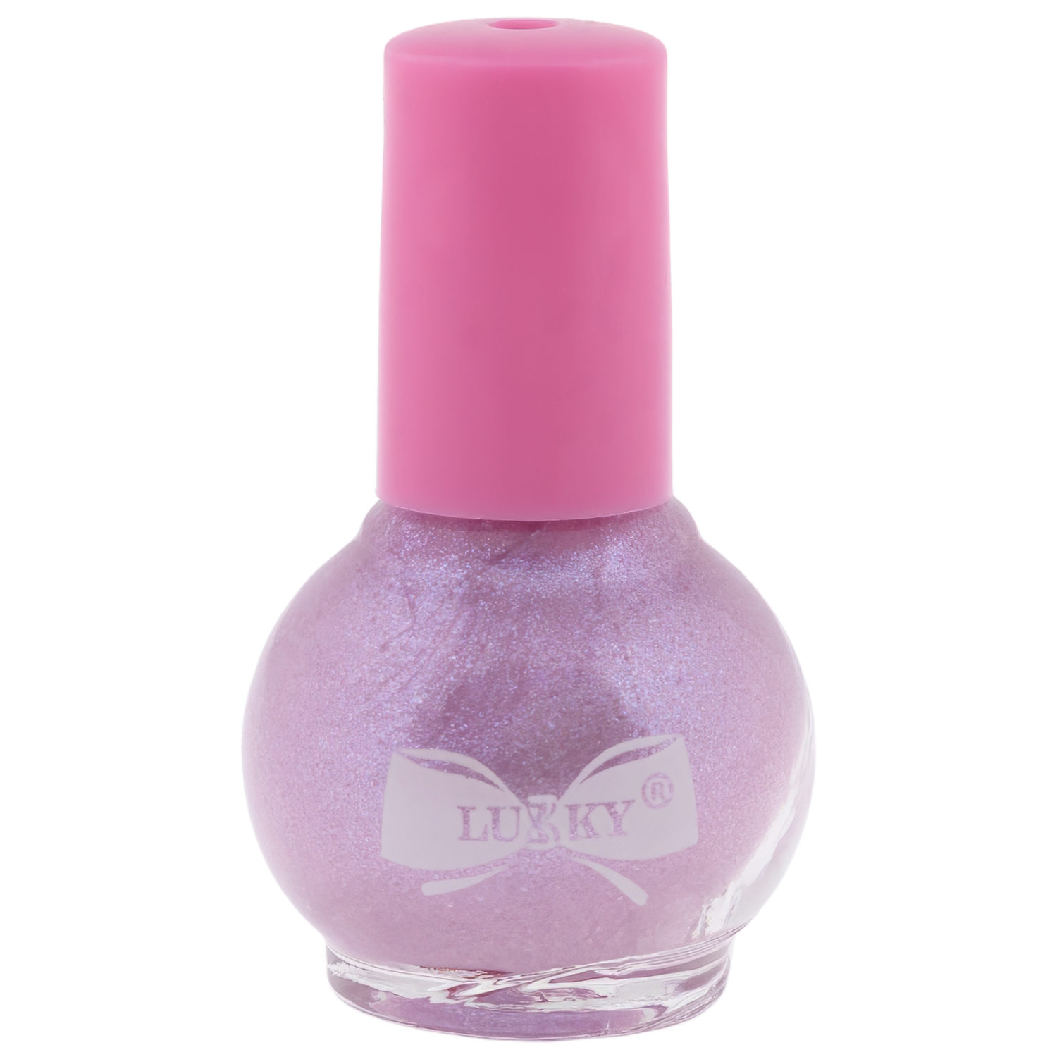 Детский лак для ногтей Lukky peel-off сиреневый с блестками,с ароматом сладостей, 2,4 мл