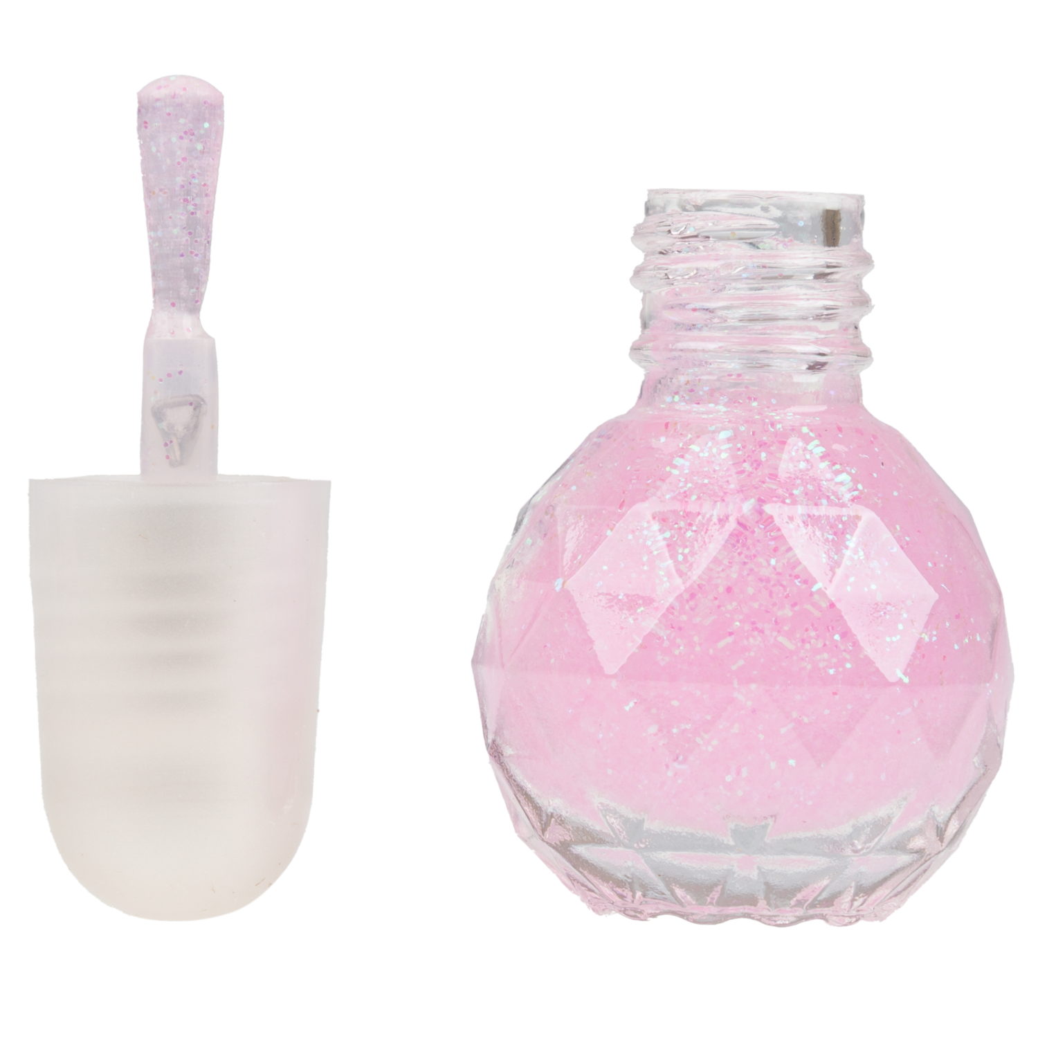 Лак для ногтей Lukky Diamond peel-off Конфетти с колечком, 4,5 мл,с ароматом, фиолетовый