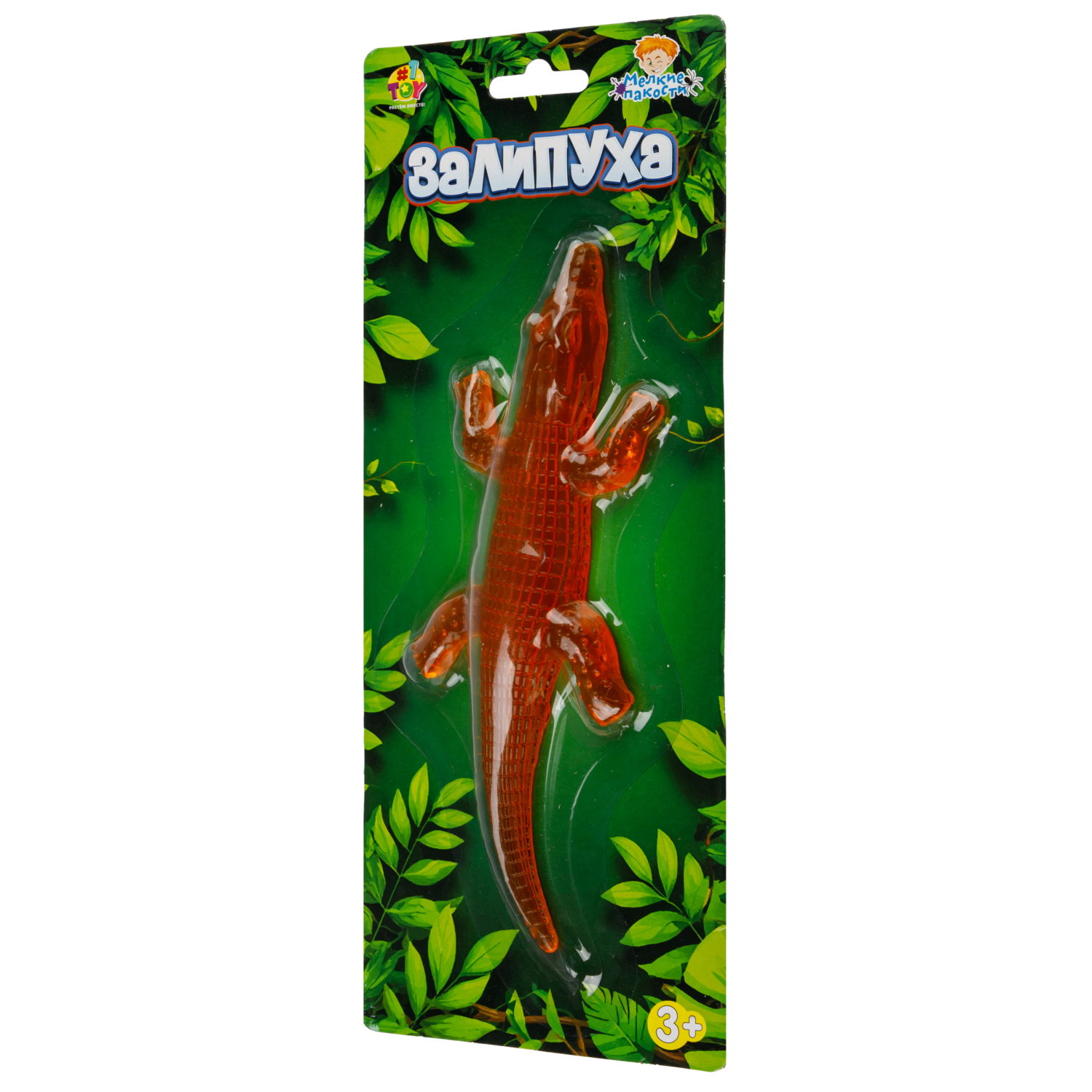Жмяка липучая 1TOY Залипуха Крокодил, лизун