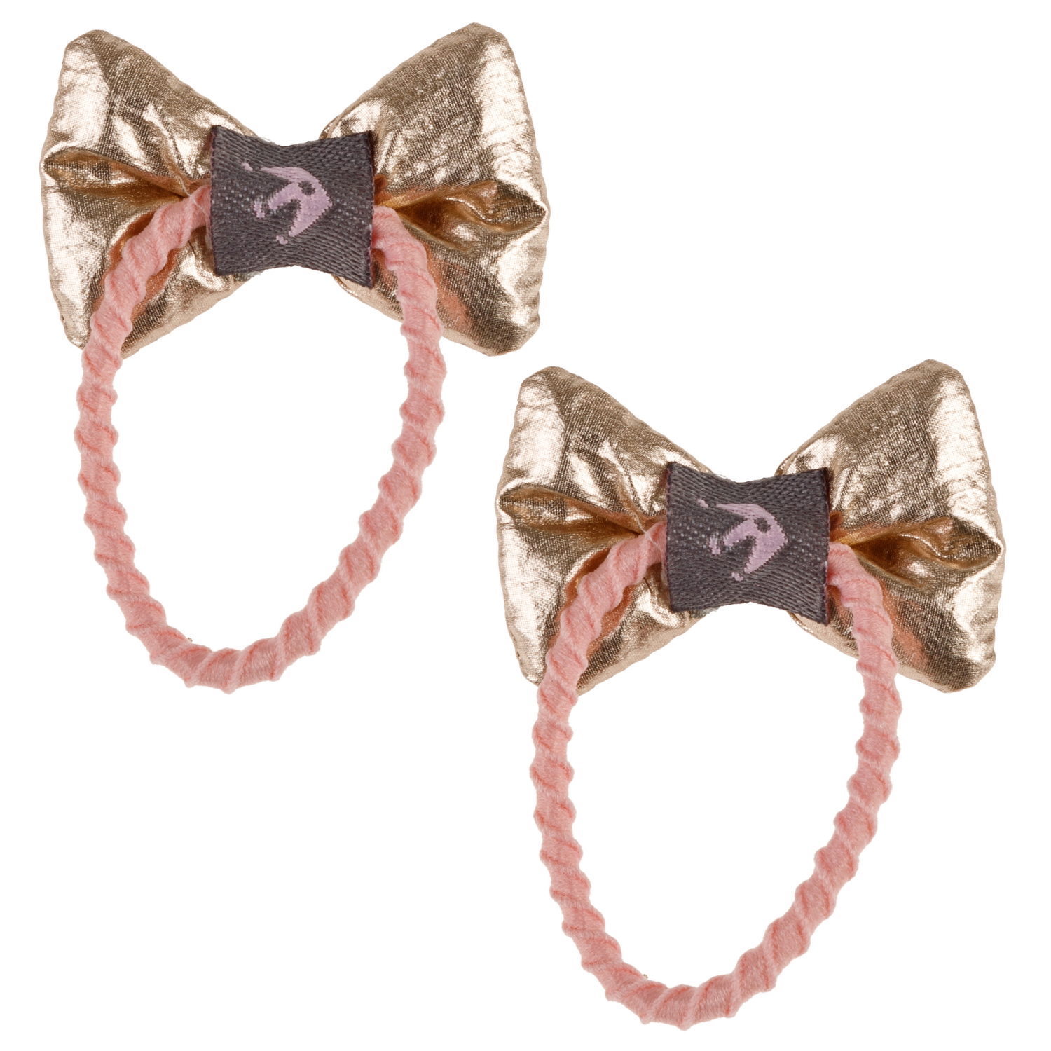 Lukky Fashion набор из 3 аксес.д.волос Бантики "Металлизированная кожа":2 резинки,1 заколка-зажим,5 цв.микс